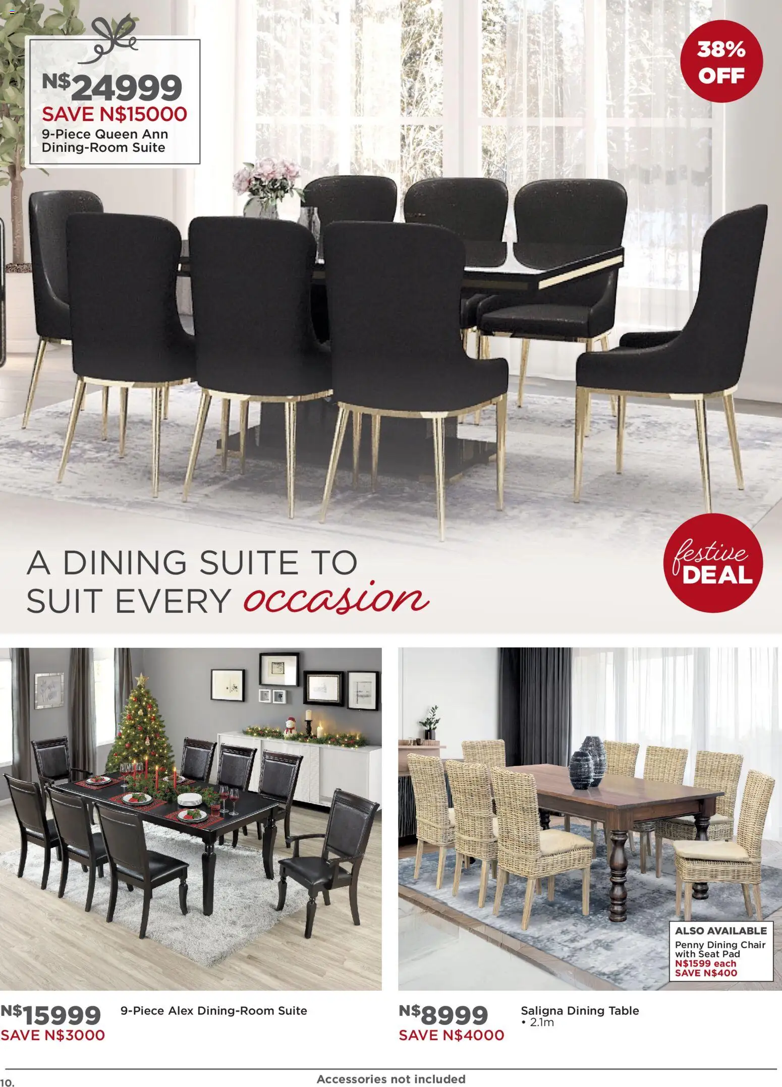 New House and Home catalogue – valid from 10.11.2025 | Page: 10 | Products: Suit, Table, Chair