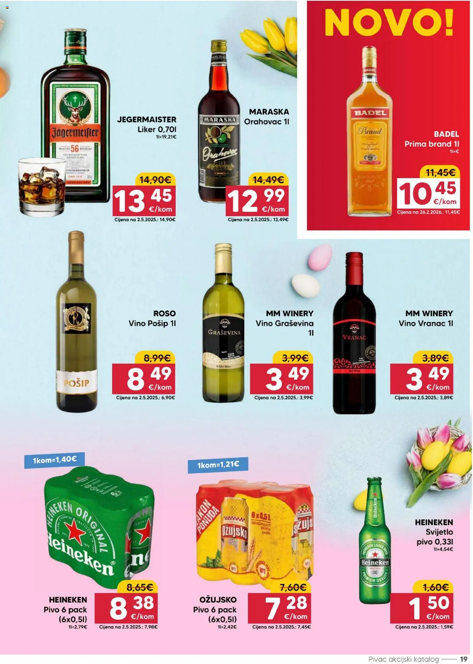 Pivac katalog | vrijedi od 30.03.2026 | Stranica: 19 | Proizvodi: Vino, Heineken, Ožujsko, Liker