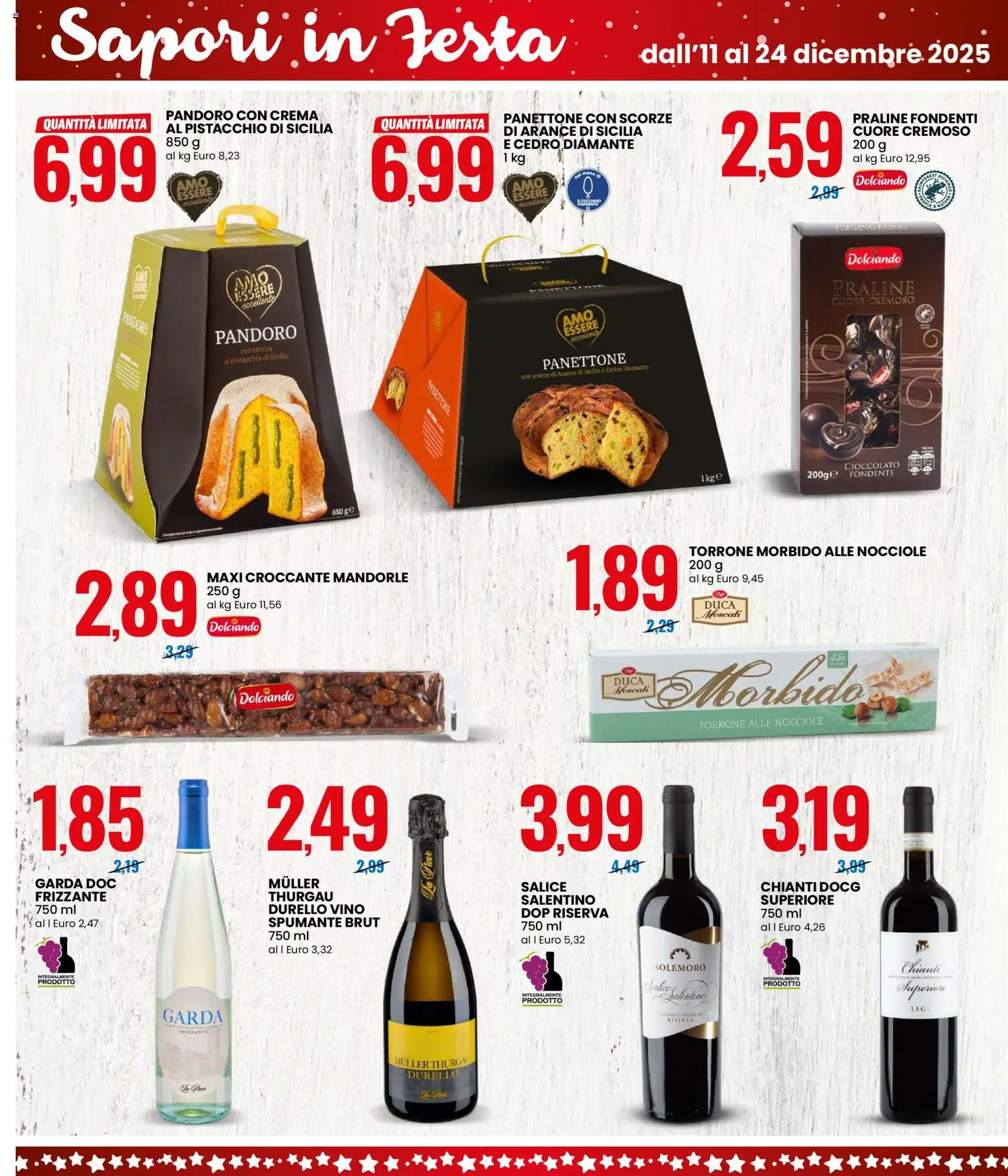Volantino Eurospin del 11.12.2025 | Pagina: 6 | Prodotti: Crema, Cioccolato, Vino, Pandoro