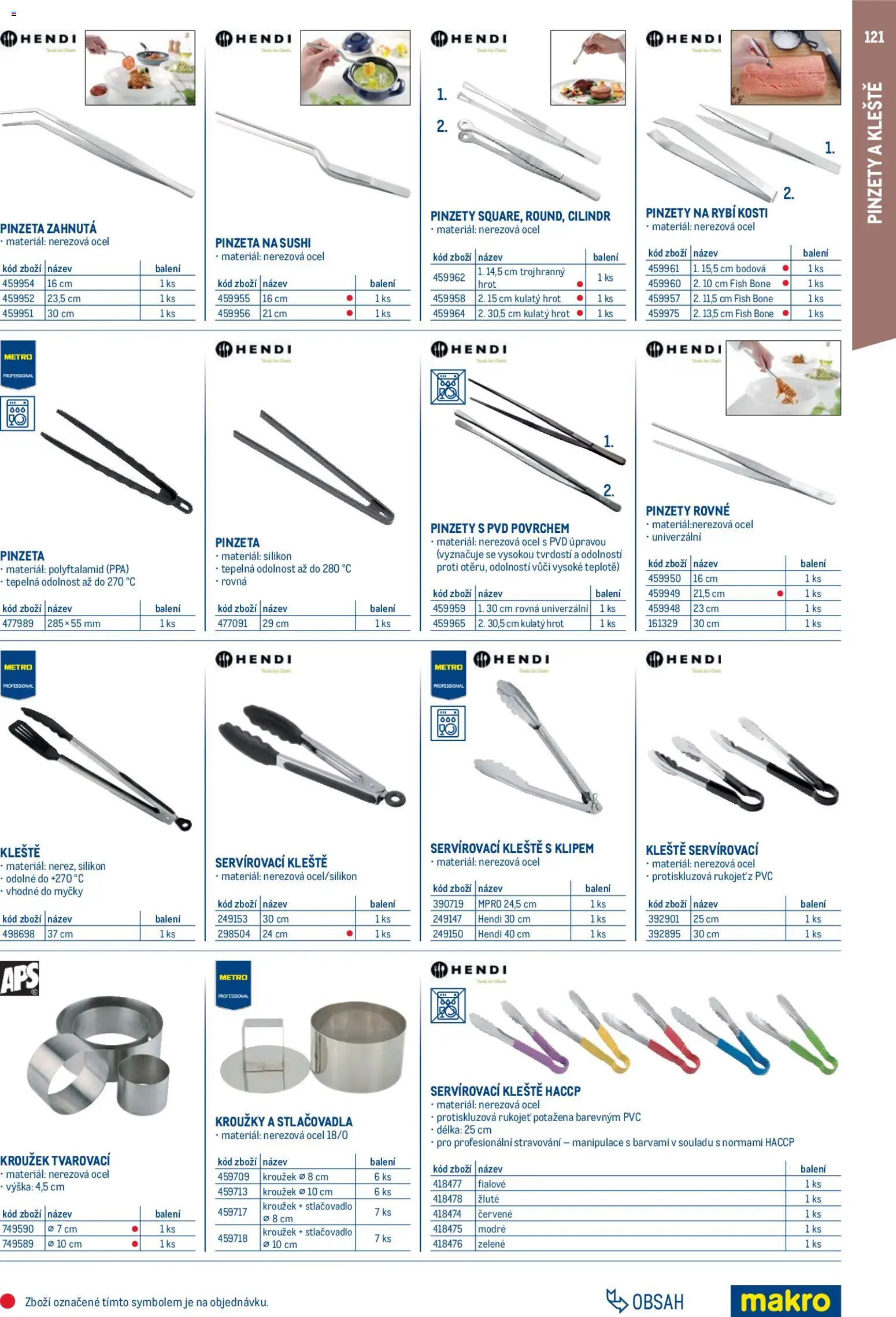 Makro leták - Gastro vybavení a zařízení od 01.02.2026 | Strana: 121 | Produkty: Sushi, Silikon