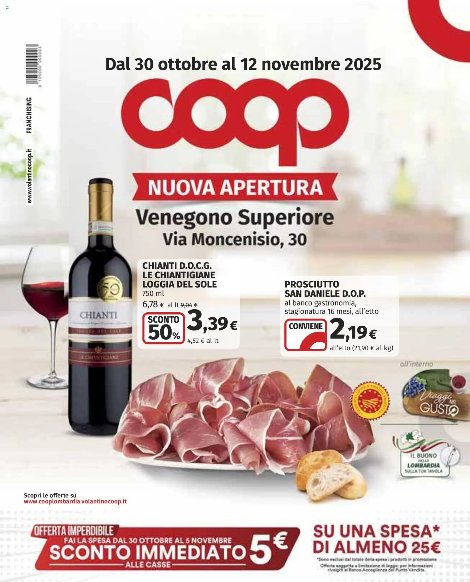 Volantino COOP del 30.10.2025 | Pagina: 1 | Prodotti: Prosciutto