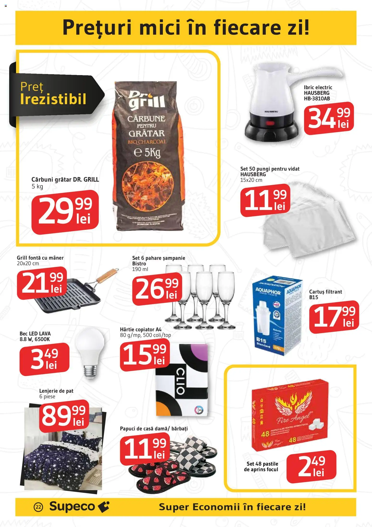 Noul catalog Supeco – valabil de la 19.03.2026 | Pagină: 22 | Produse: Bec, Pat, Grătar, Mâner