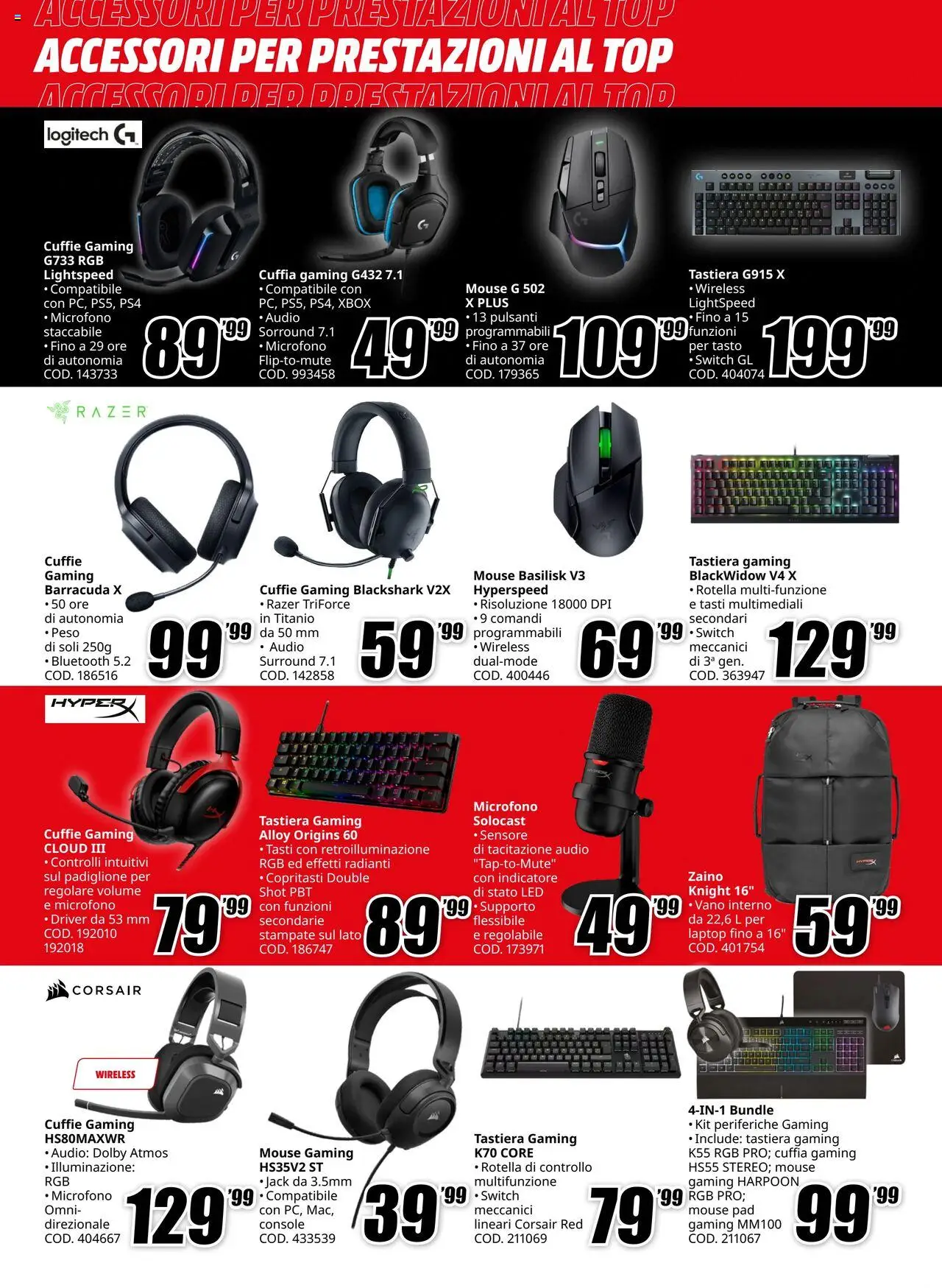 Volantino Media World del 21.08.2025 | Pagina: 6 | Prodotti: Laptop, Mouse, Audio, Xbox