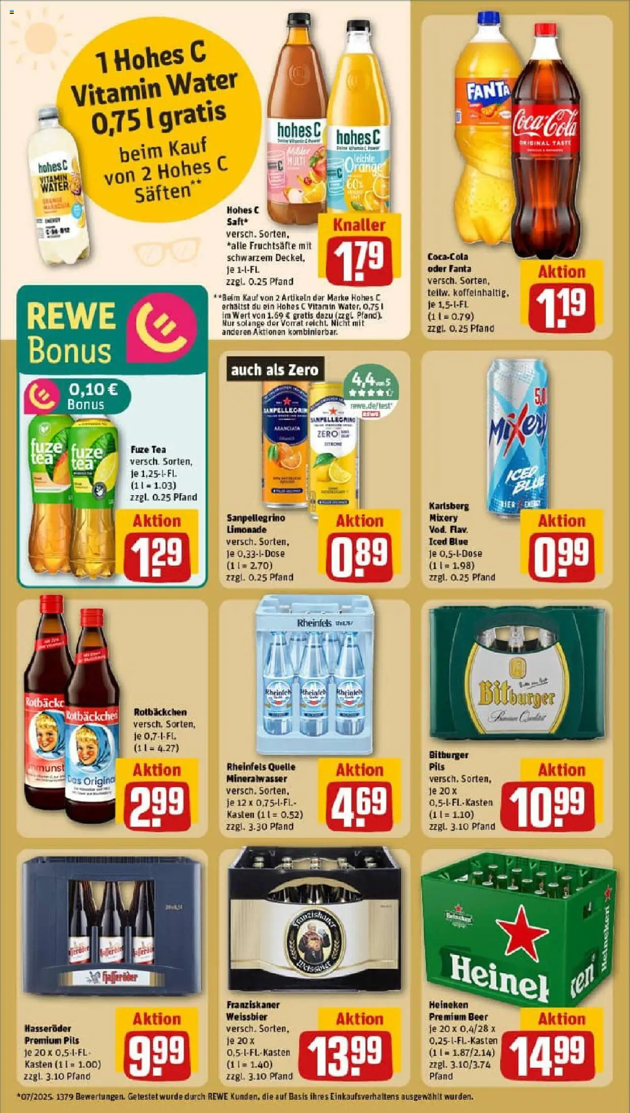 Rewe prospekt Windeck / Dattenfeld	 - gültig ab dem 24.08.2025 | Seite: 20 | Produkte: Fuze tea, Fanta, Mixery, Hasseröder