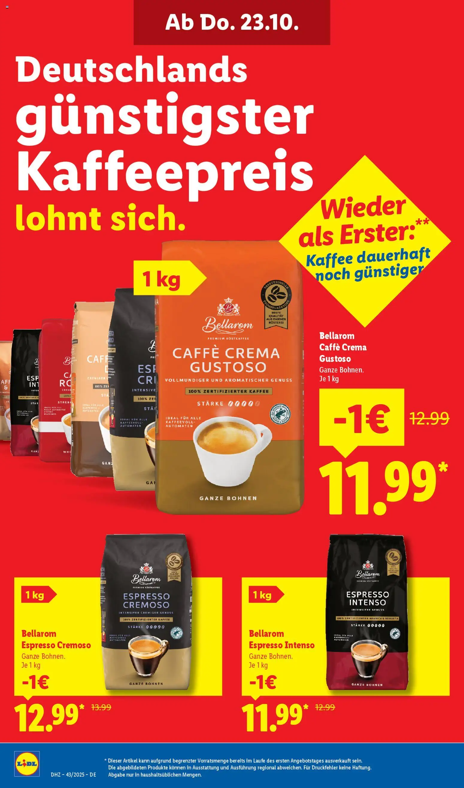 Lidl Prospekt Hilders – gültig ab 20.10.2025 | Seite: 2 | Produkte: Kaffee