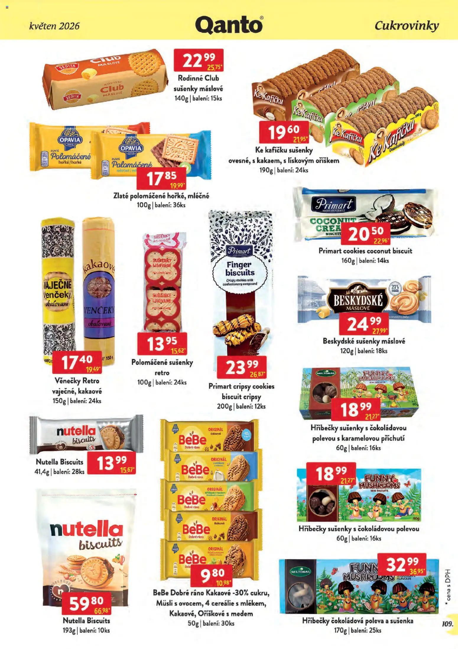 Astur & Qanto leták - Velkoobchod 05/2026 od 01.05.2026 | Strana: 109 | Produkty: Cereálie, Cookies, Müsli, Nutella