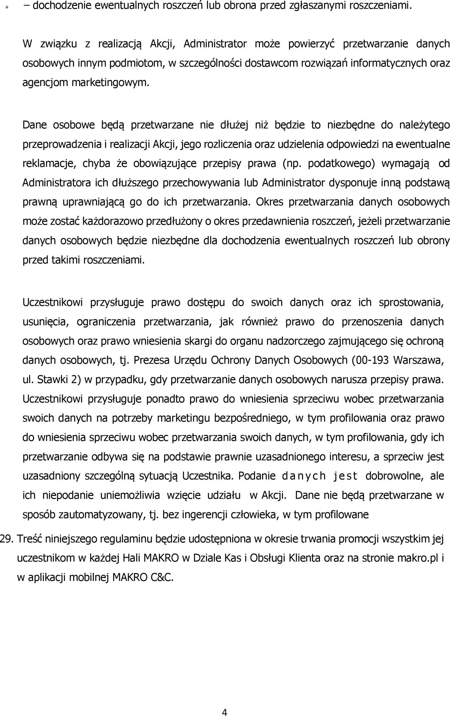 Makro Gazetka - Regulamin akcji makrołaj od 01.12.2025 | Strona: 4