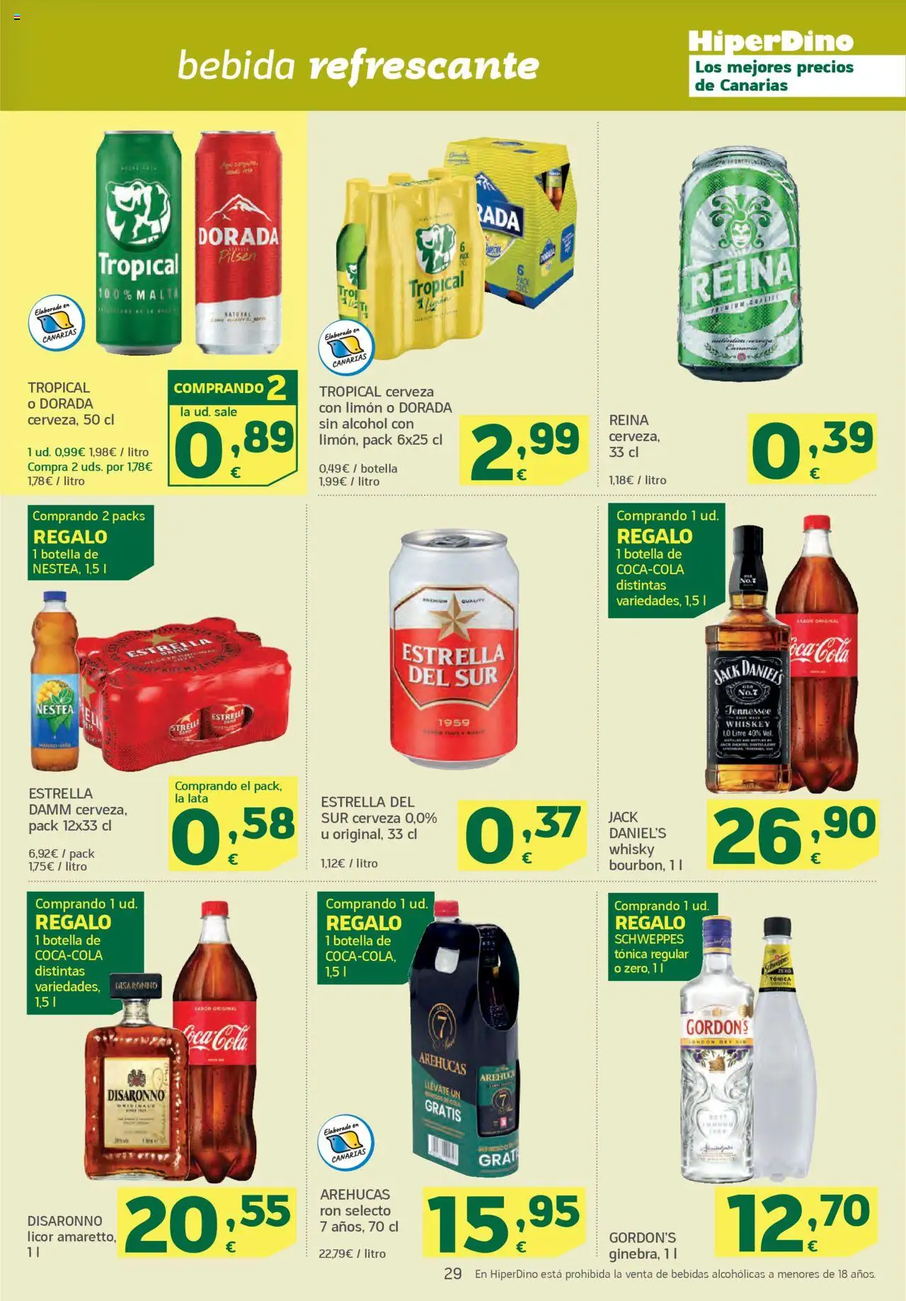 HiperDino folleto │ válido desde el 09.09.2025 | Página: 29 | Productos: Licor, Ron, Cerveza, Whisky
