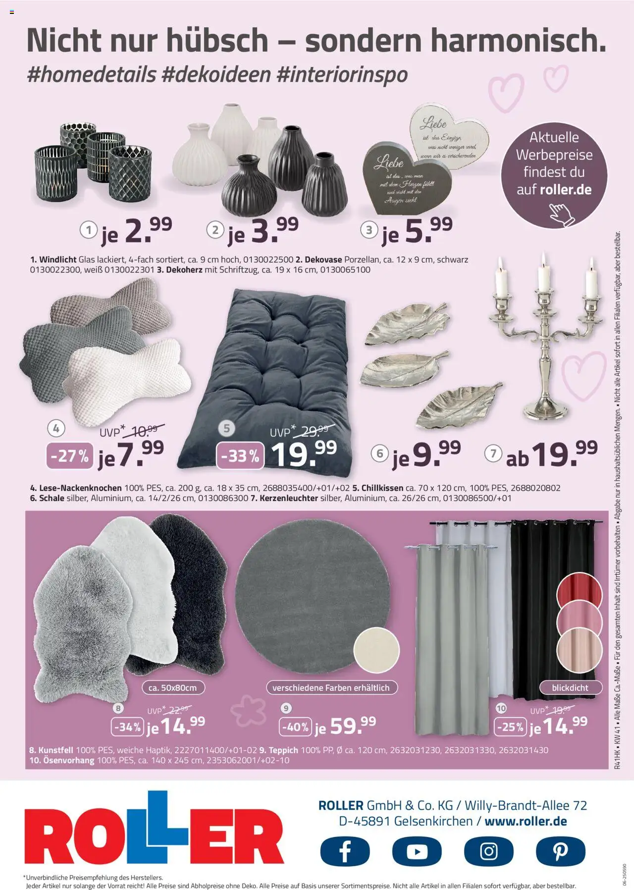 Roller  Textilienmagazin 2025 – gültig ab 05.10.2025 | Seite: 8 | Produkte: Teppich