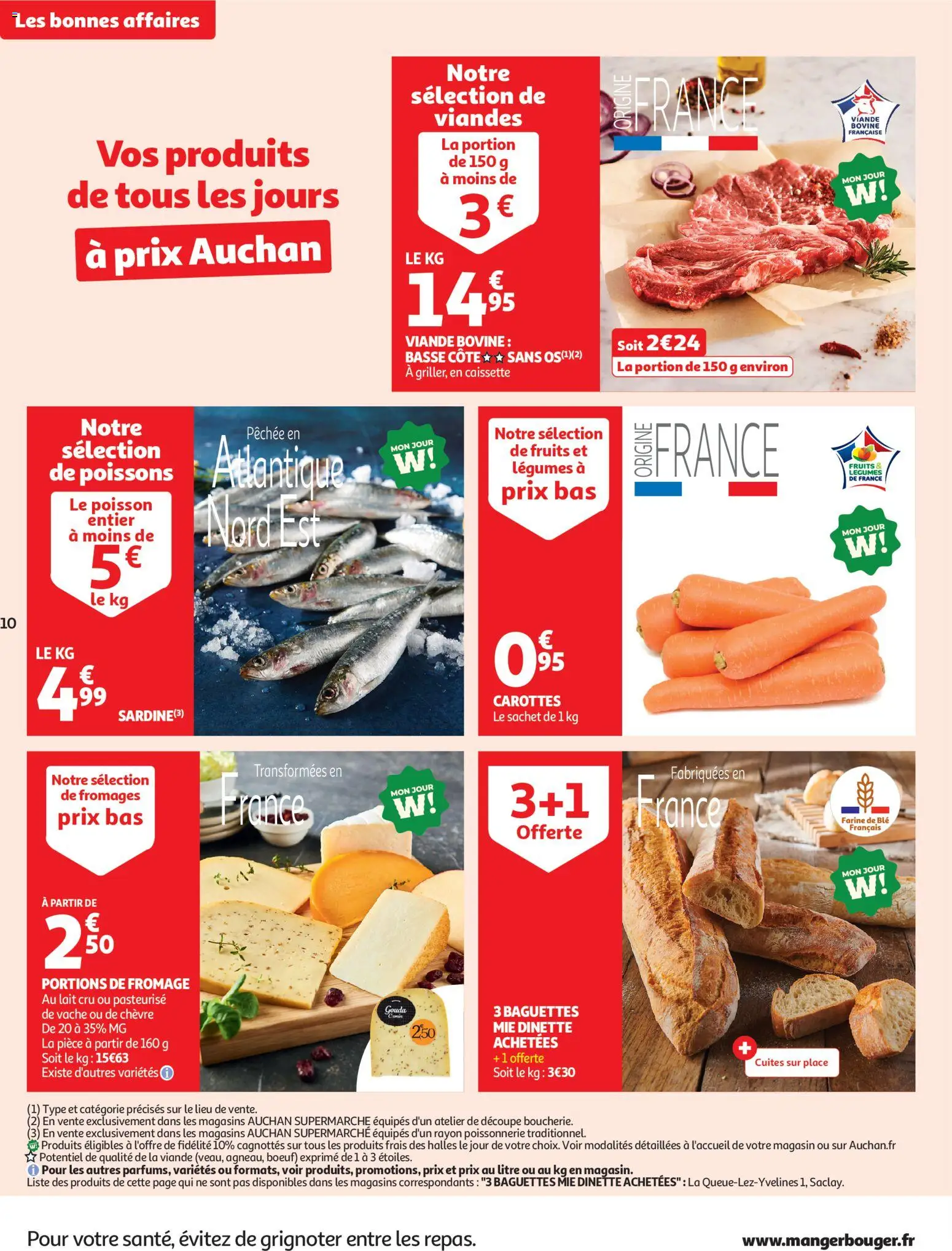 {H1} | Page: 10 | Produits: Carottes, Farine de ble, Viande, Viande bovine