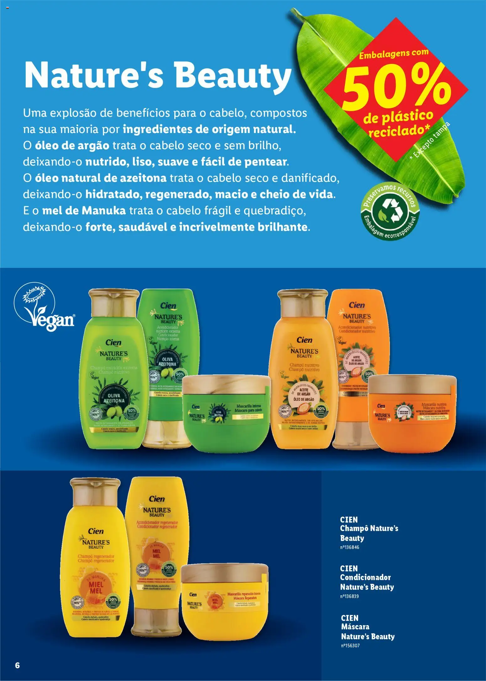 Lidl Beleza Inteligente │ válido de 16.03.2026 | Página: 6 | Produtos: Shampoo, Condicionador, Óleo, Mel