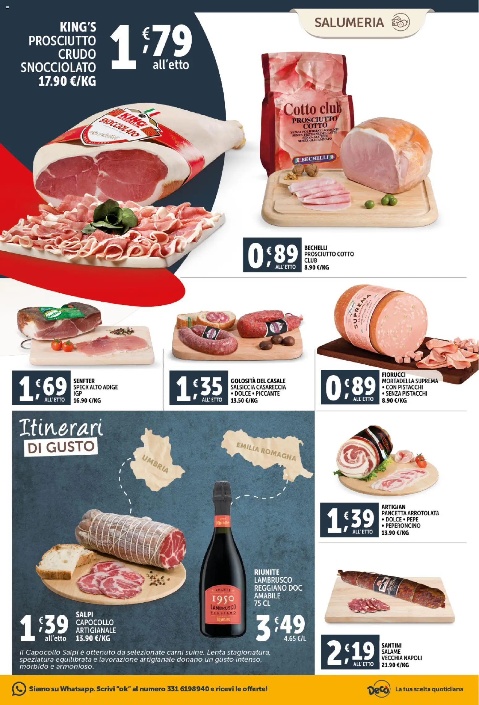 Volantino Decò del 20.01.2026 | Pagina: 3 | Prodotti: Speck, Pancetta, Latte, Mortadella