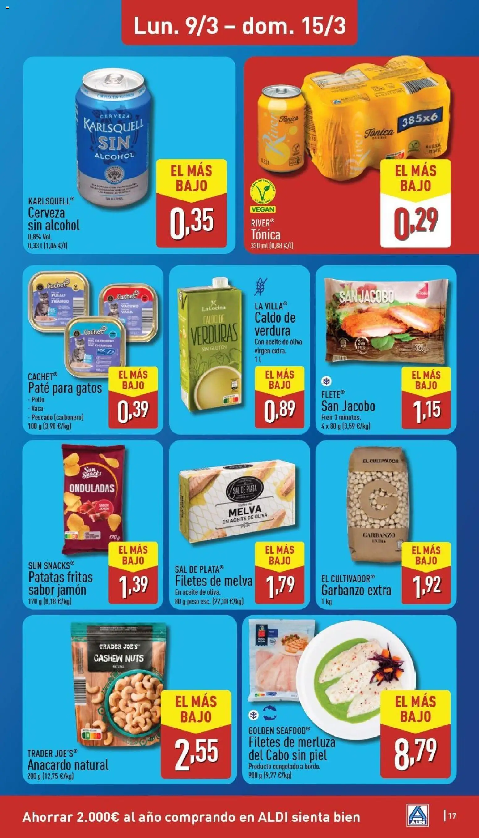 Aldi folleto Canarias │ válido desde el 09.03.2026 | Página: 17 | Productos: Cerveza, Paté, Pescado, Peso