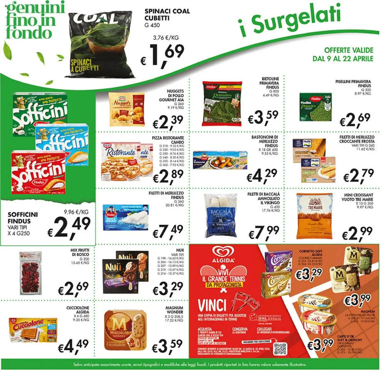 Volantino Coal del 09.04.2026 | Pagina: 17 | Prodotti: Pollo, Merluzzo, Spinaci, Croissant