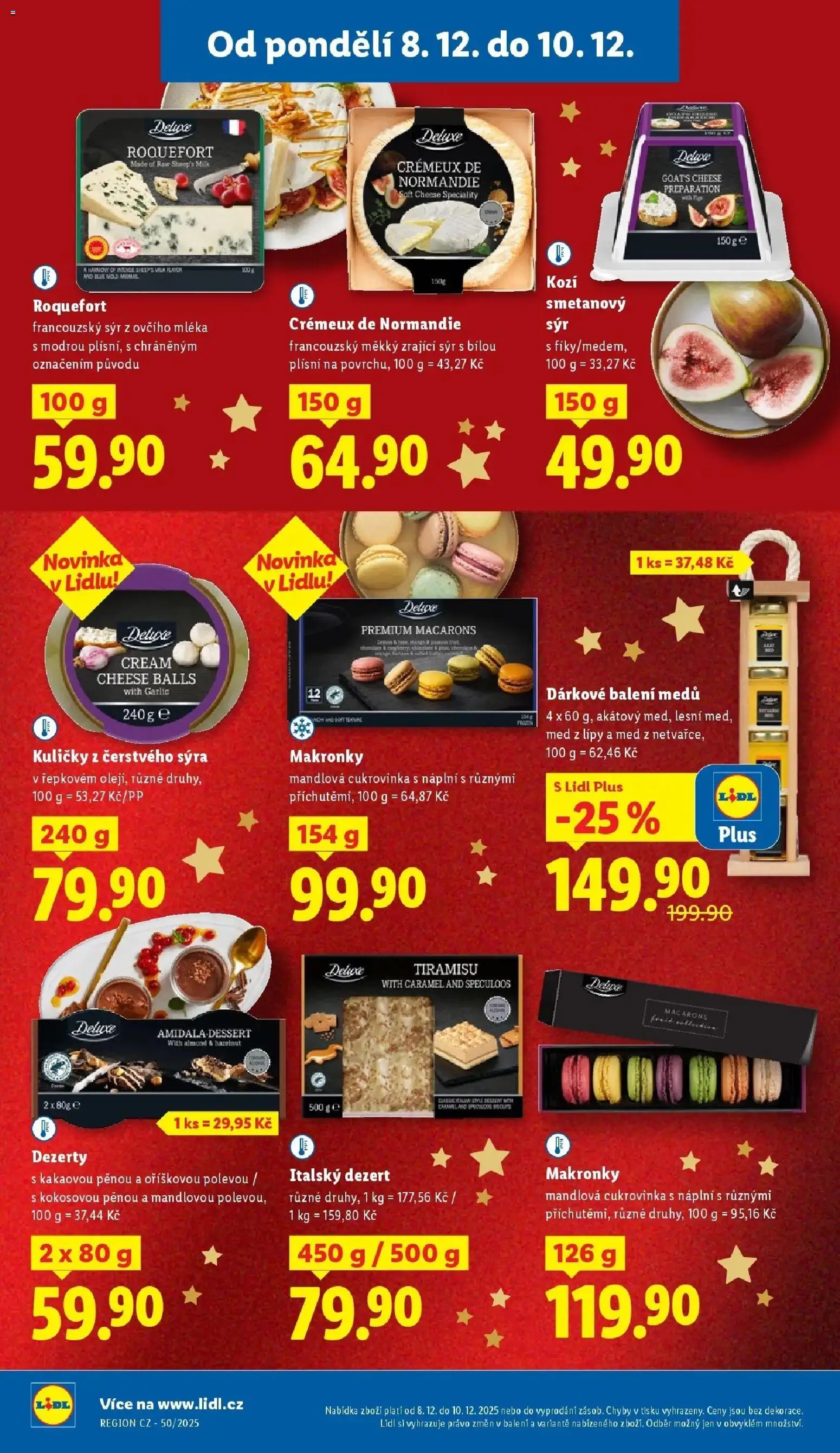 Lidl leták od 08.12.2025 | Strana: 16 | Produkty: Sýr, Zrající sýr, Med, Smetanový sýr