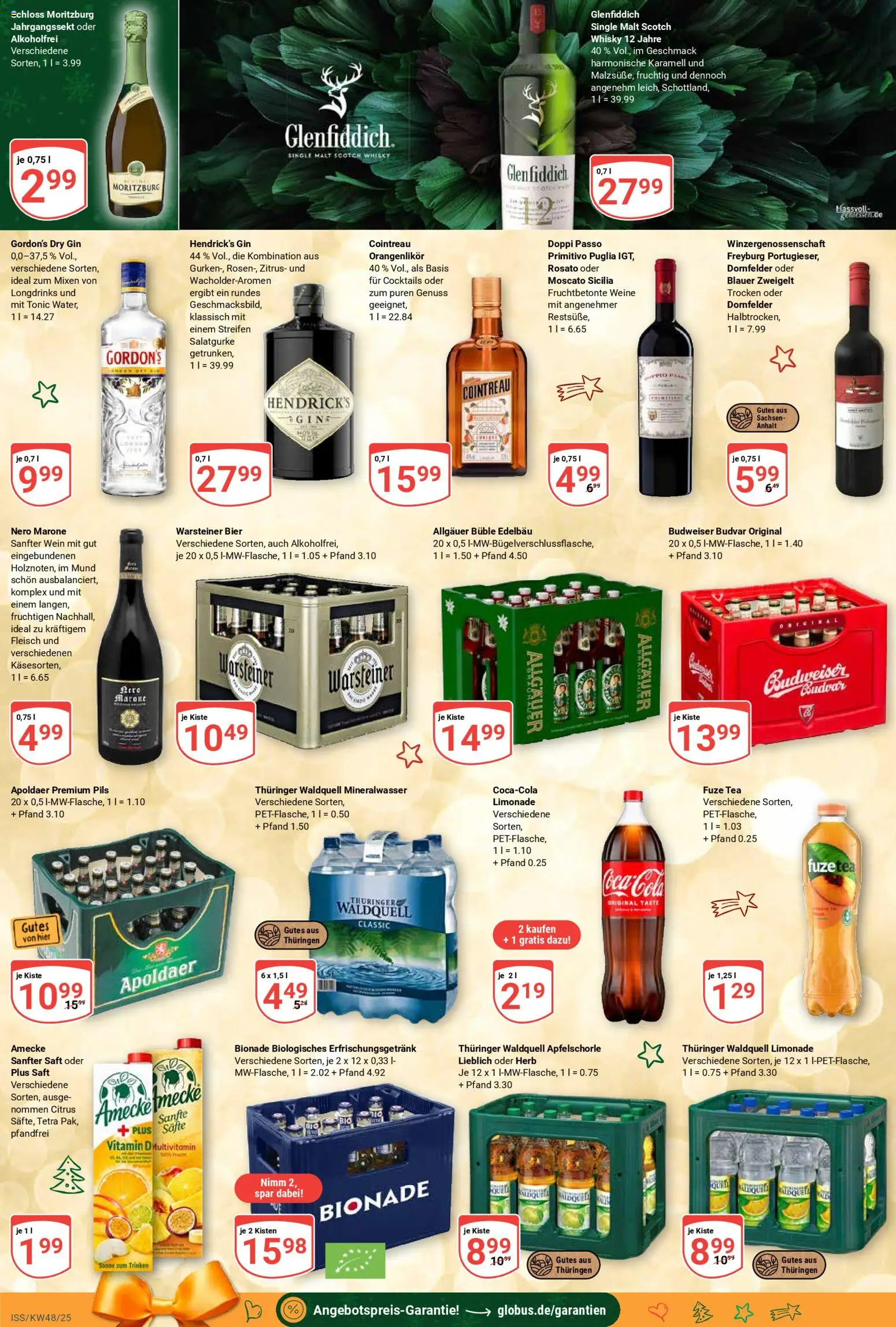 Globus - Black Friday – gültig ab 24.11.2025 | Seite: 4 | Produkte: Limonade, Mineralwasser, Warsteiner, Wein
