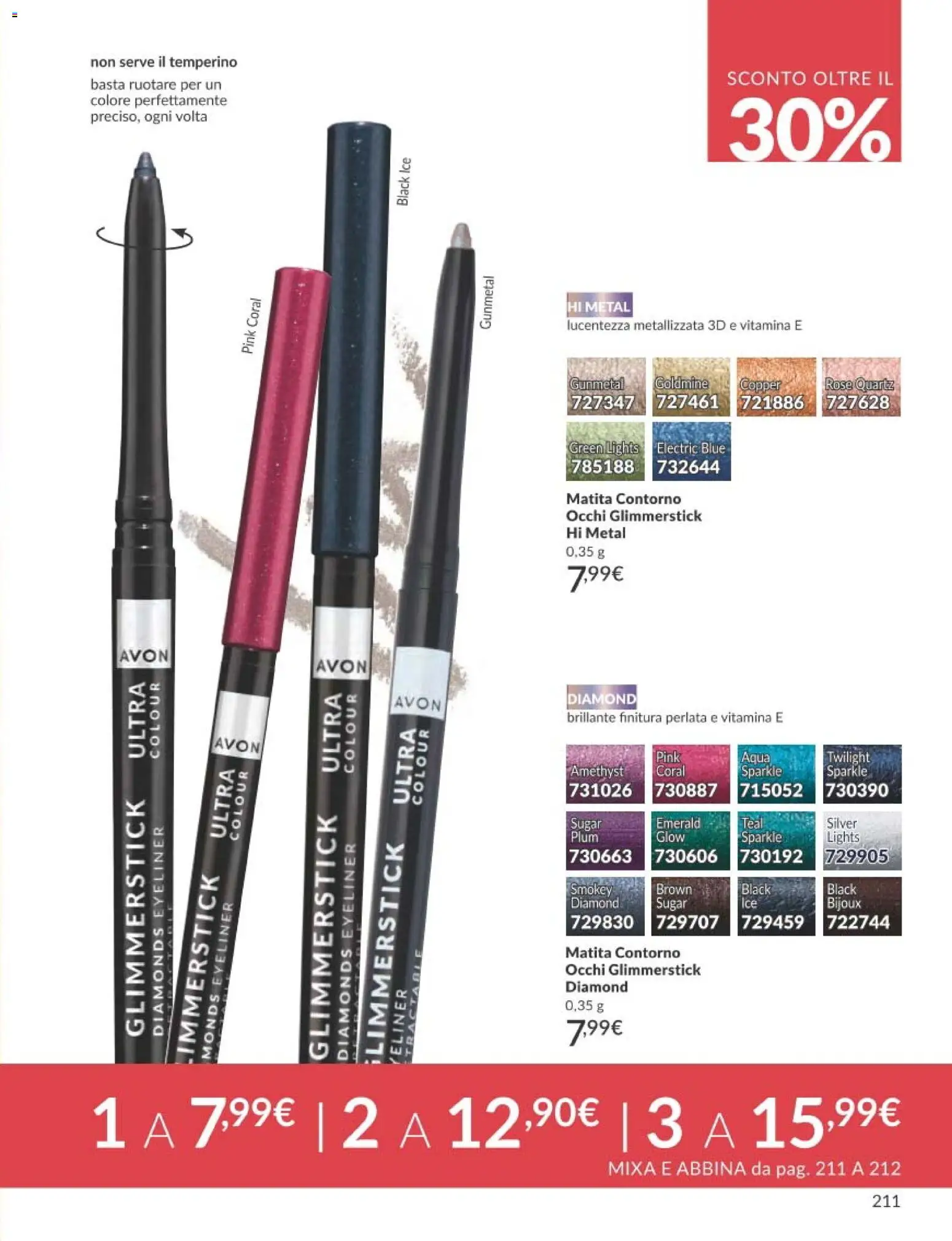 Volantino Avon del 31.12.2025 | Pagina: 211 | Prodotti: Eyeliner, Temperino