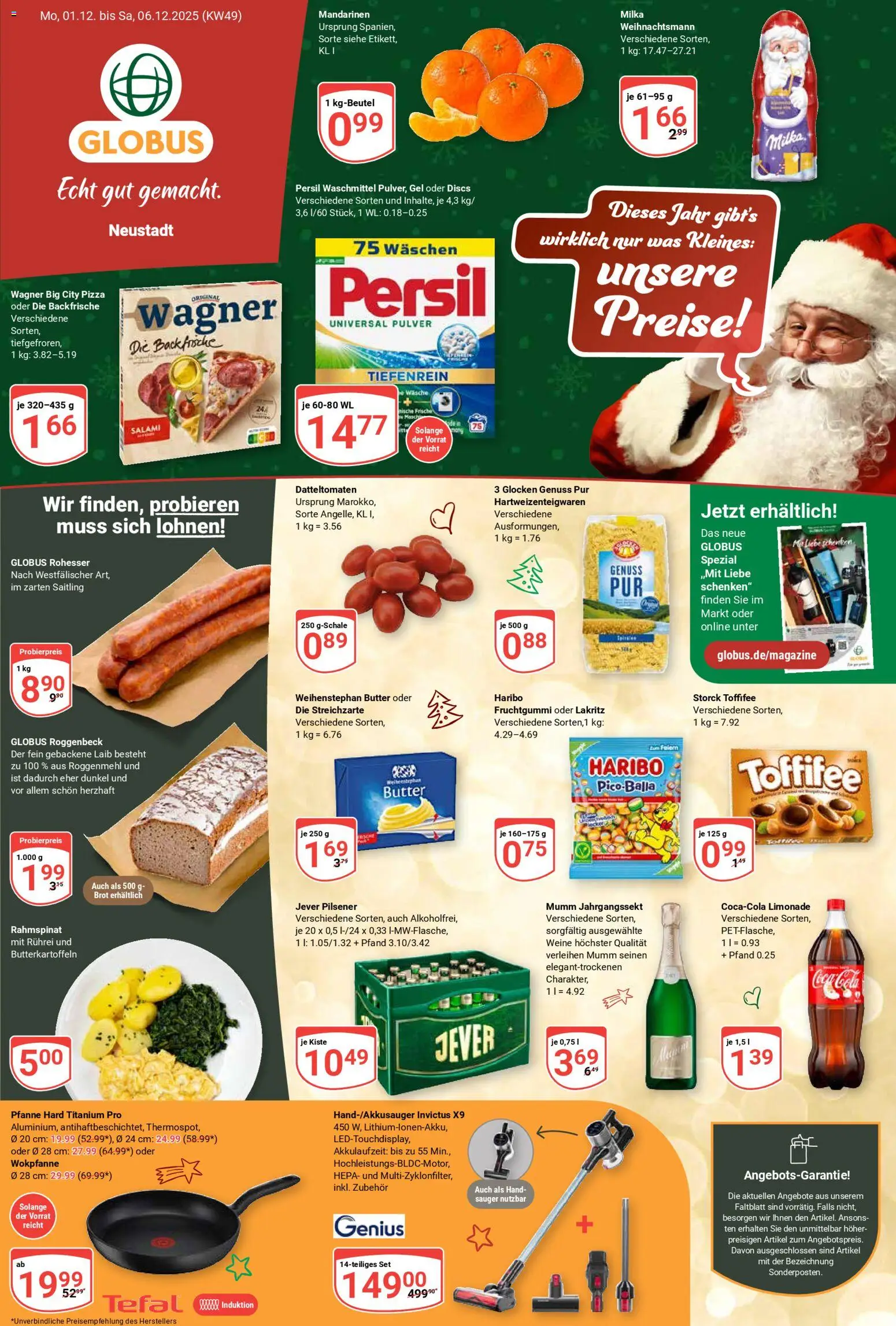 Globus prospekt Neustadt a.d. Weinstraße	 – gültig ab 01.12.2025 | Seite: 5 | Produkte: Haribo, Butter, Weihenstephan butter, Salami