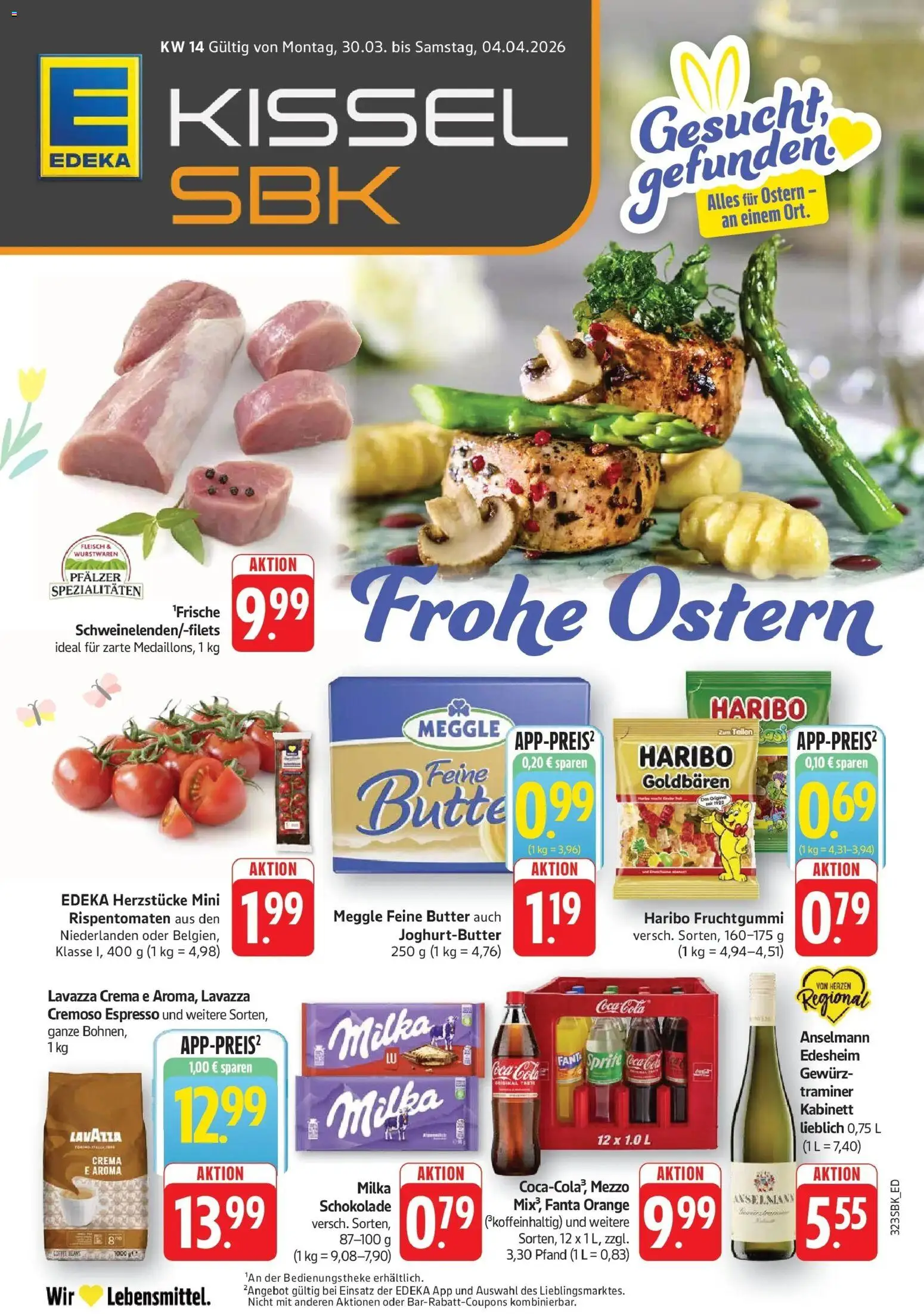 Angebote – gültig ab 30.03.2026 | Seite: 1 | Produkte: Sprite, Haribo, Butter, Schokolade