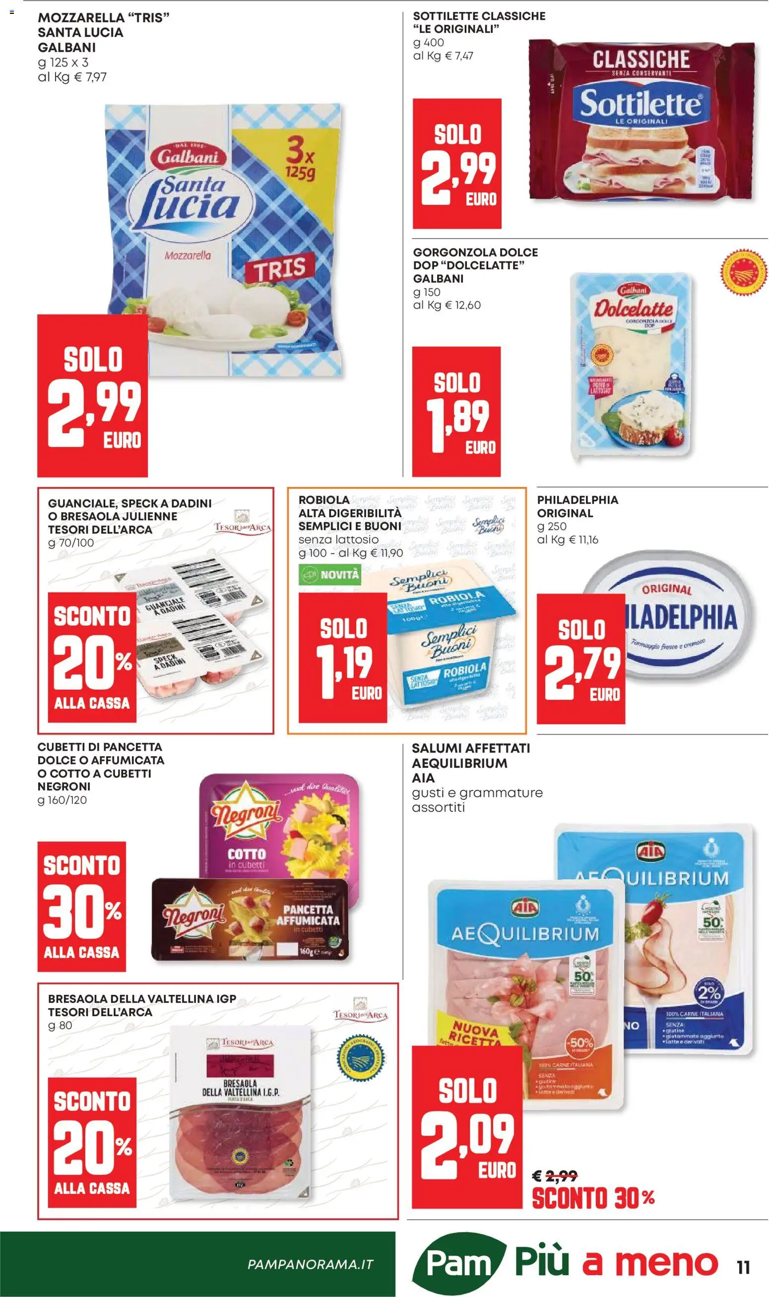 Volantino Panorama del 26.02.2026 | Pagina: 11 | Prodotti: Latte, Formaggio, Gorgonzola, Guanciale