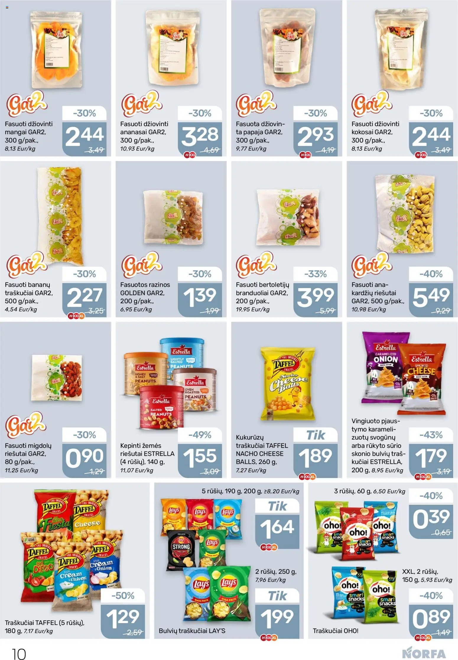 NORFA akcijos nuo 11.12.2025 | Puslapis: 10 | Prekių: Riešutai, Ananasai, Traškučiai