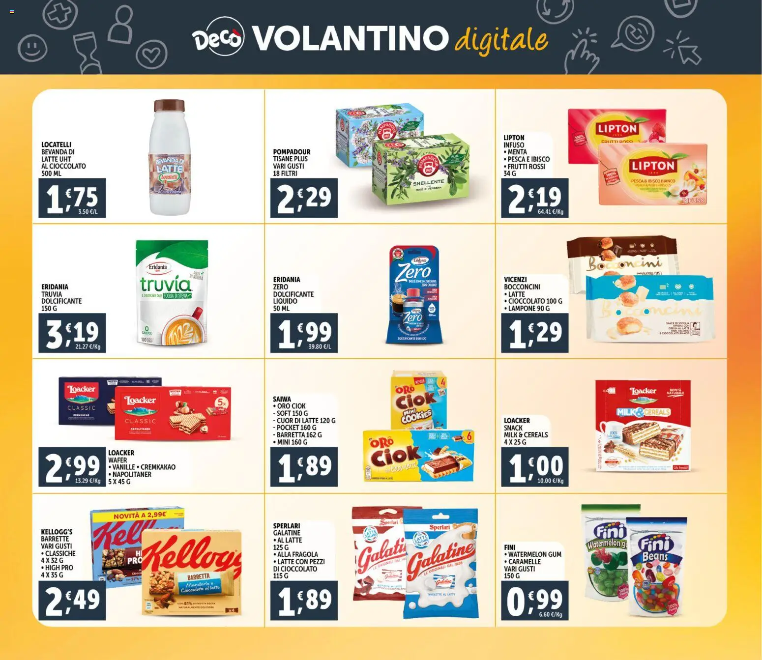 Volantino Decò del 06.03.2026 | Pagina: 23 | Prodotti: Stevia, Mandorle, Barretta, Menta