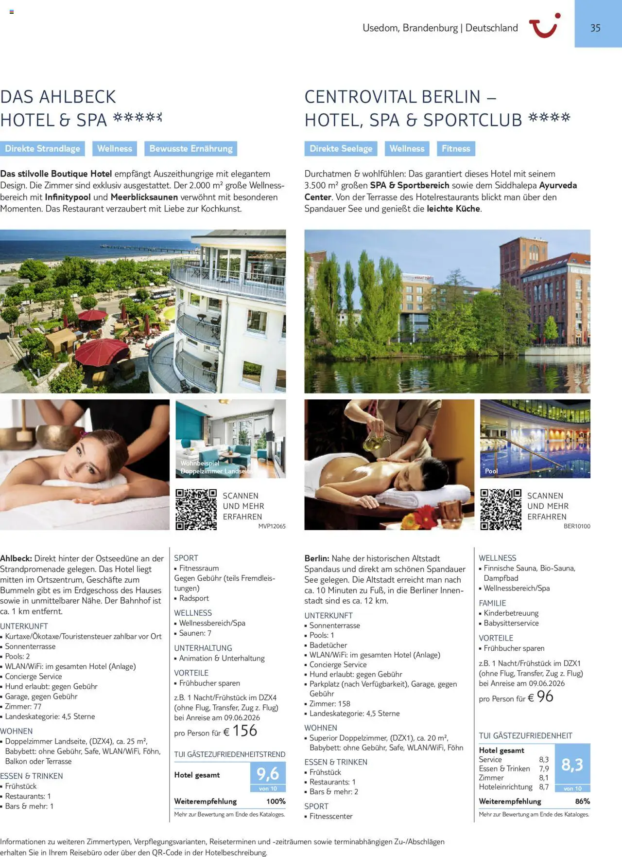 TUI Urlaub mit eigener Anreise 2025/26 – gültig ab 01.11.2025 | Seite: 35 | Produkte: Berliner, Babybett, Küche, Föhn
