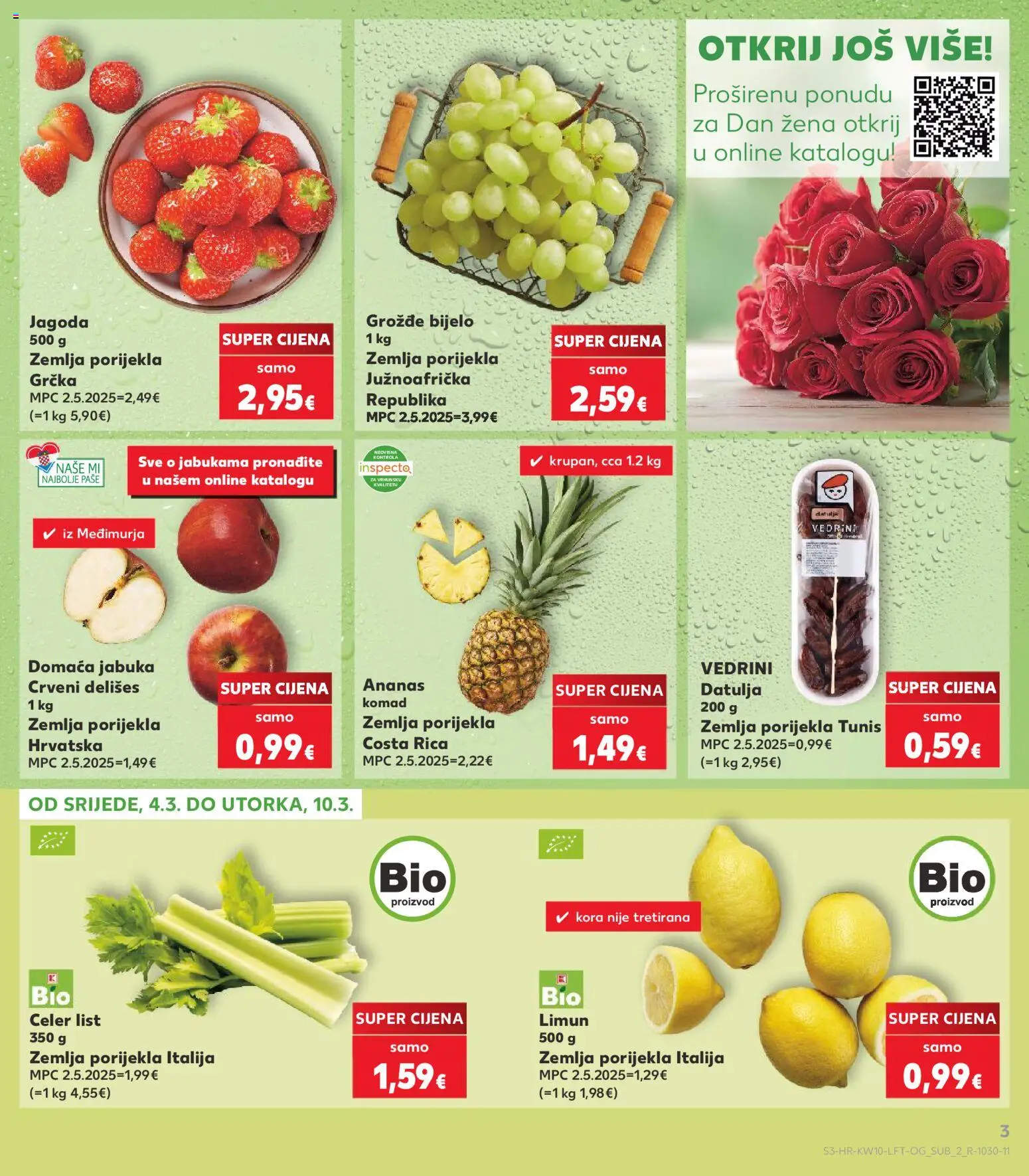 Kaufland katalog | vrijedi od 04.03.2026 | Stranica: 3 | Proizvodi: Celer, Limun, Grožđe, Datulja