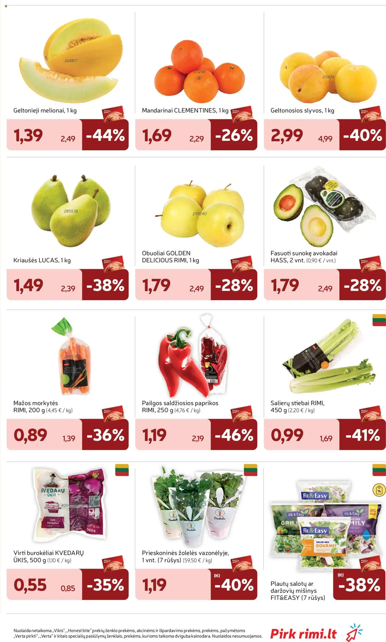Rimi akcijos nuo 28.10.2025 | Puslapis: 13 | Prekių: Avokadai, Obuoliai, Mandarinai
