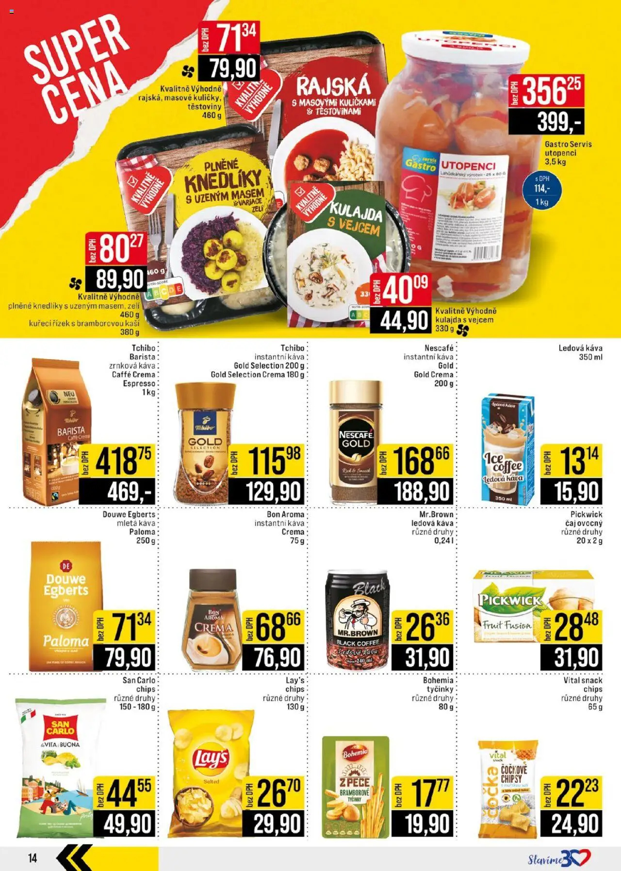 Jip leták od 28.05.2025 | Strana: 14 | Produkty: Iced coffee, Káva, Čaj, Kulajda