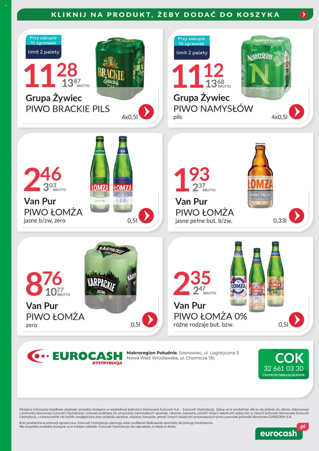 Eurocash Gazetka - Oferta Południe od 08.06.2025 | Strona: 27 | Produkty: Piwo, Piwo Namysłów