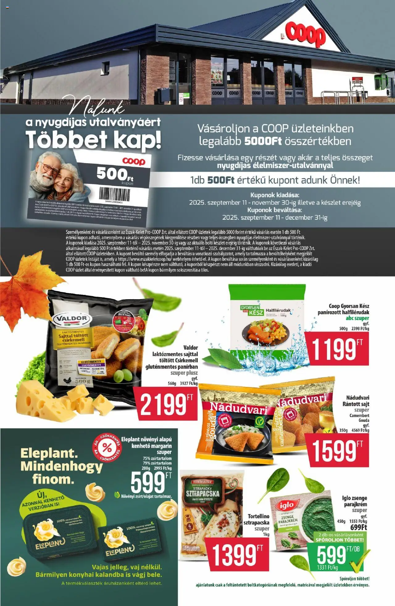 COOP akciós ujság - amely érvényes a következő dátumtól: 16.10.2025 | Oldal: 2 | Termékek: Rántott sajt, Vaj, Sajt, Csirkemell