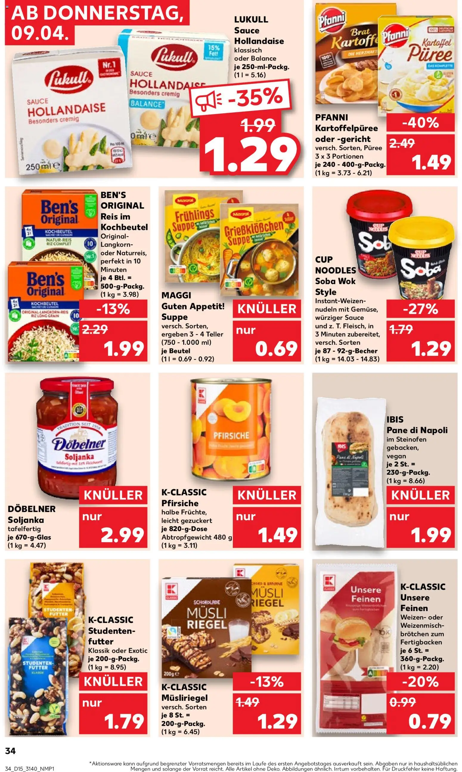Kaufland Prospekt Leipzig	 – gültig ab 09.04.2026 | Seite: 34 | Produkte: HP, Maggi, Reis, Wok