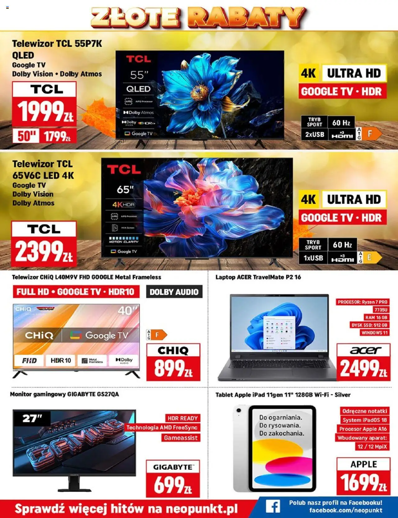 Neopunkt Gazetka od 06.10.2025 | Strona: 2 | Produkty: Tablet, Telewizor, Audio, Dysk
