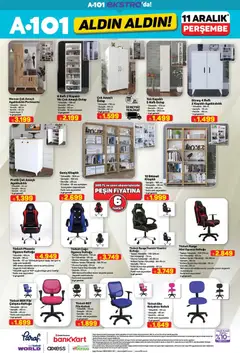 11.12.2025 tarihinden itibaren geçerli olan A101 kataloğu önizlemesi | Sayfa: 19 | Ürünler: Kitaplık, Koltuk, Oyuncu