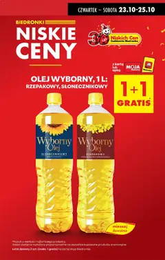 Pogląd oferty "OLEJ WYBORNY, 1 L, RZEPAKOWY, SŁONECZNIKOWY" - ważna od 23.10.2025 | Strona: 5 | Produkty: Karta, Olej słonecznikowy, Olej