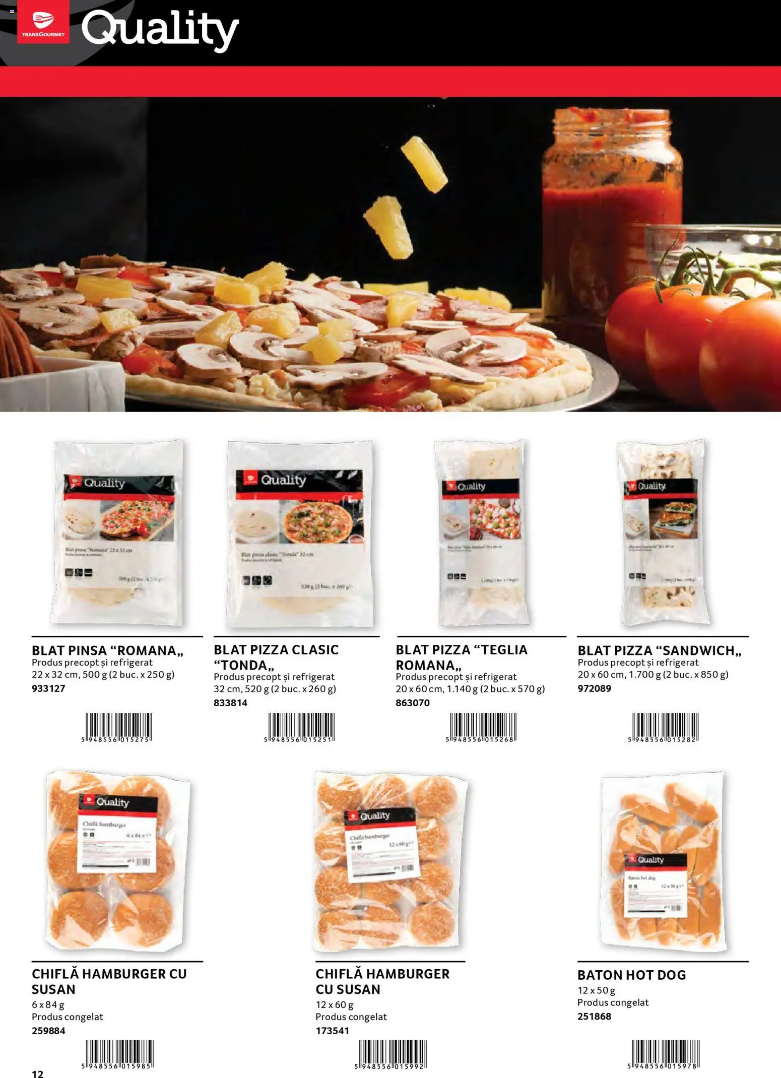 Noul catalog Selgros – valabil de la 30.01.2026 | Pagină: 12 | Produse: Chiflă, Pizza