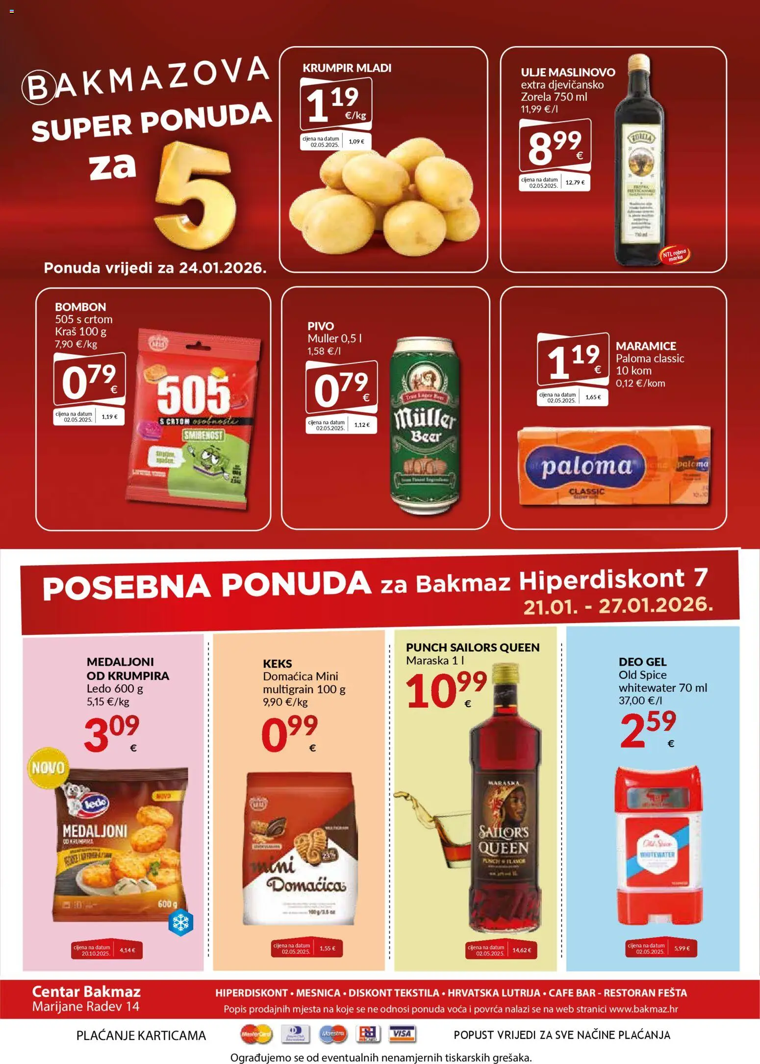 Bakmaz katalog | vrijedi od 21.01.2026 | Stranica: 8 | Proizvodi: Pivo, Keks, Krumpir, Old Spice