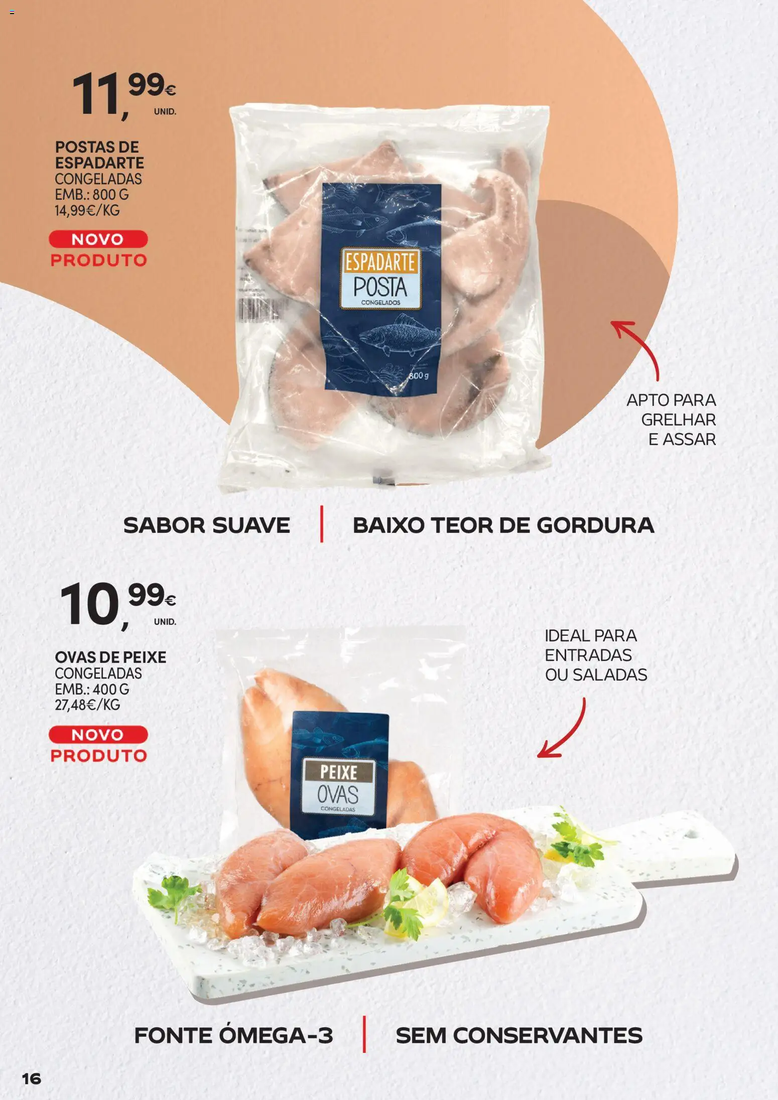 Continente - Cabazes de Natal │ válido de 11.11.2025 | Página: 16 | Produtos: Saladas, Peixe
