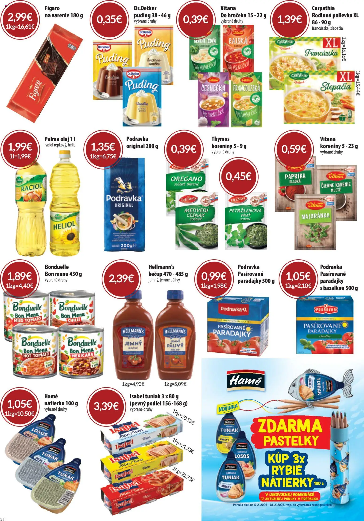 Nové CBA Komfos akcie – leták je platný od 05.02.2026 | Strana: 21