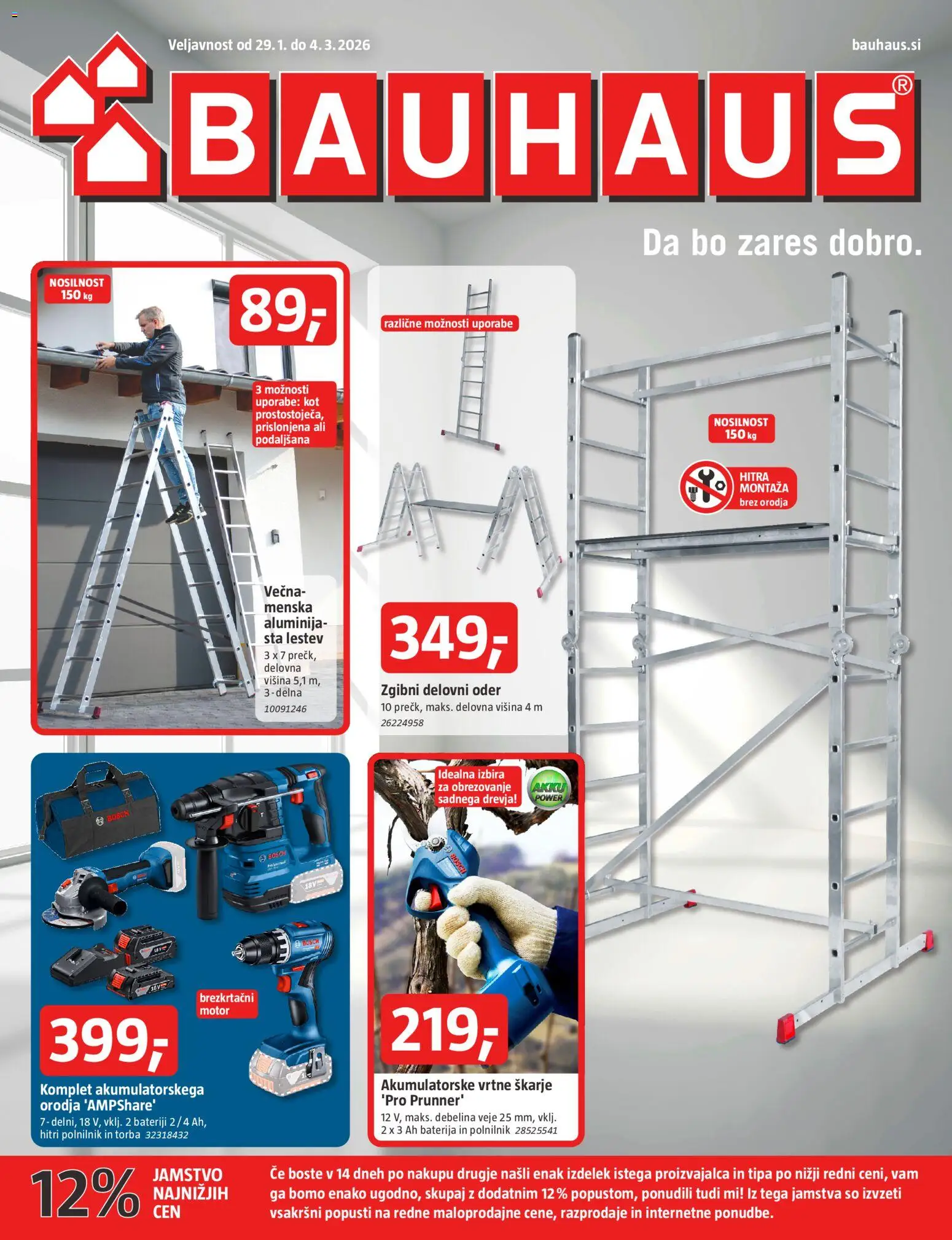 Novi Bauhaus katalog ponudbe – veljaven od 29.01.2026 | Stran: 1 | Izdelki: Baterija, Torba, Polnilnik