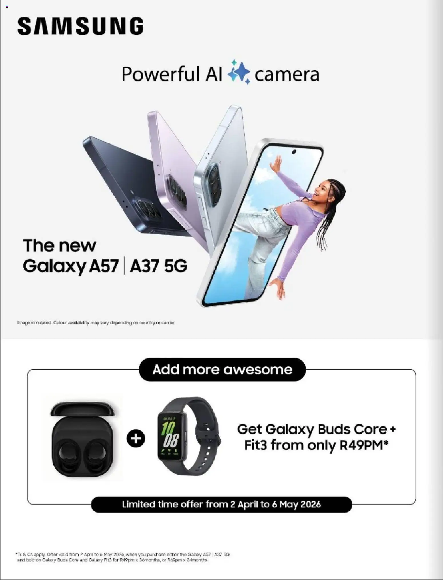 New Vodacom catalogue – valid from 02.04.2026 | Page: 10 | Products: Camera