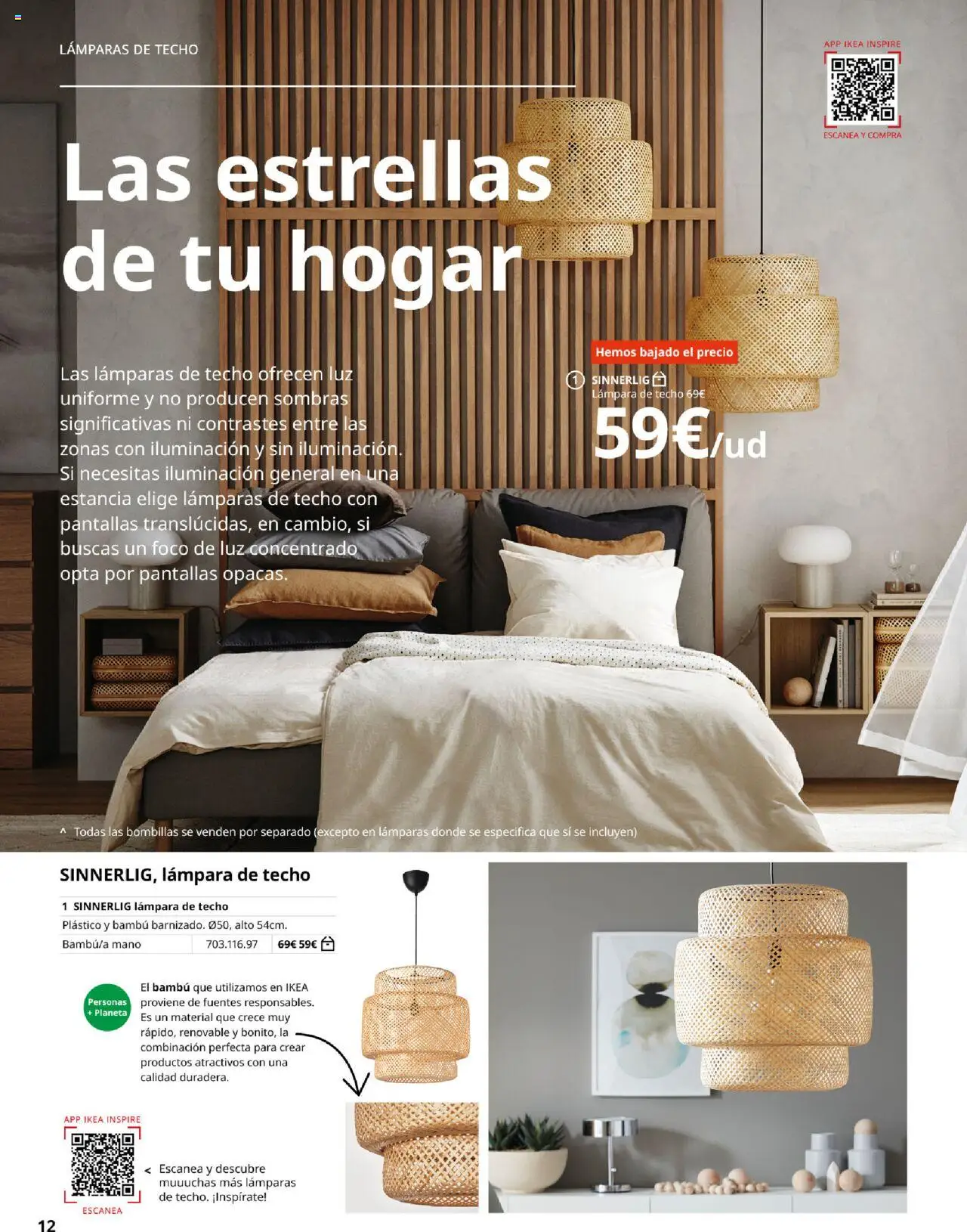 Catálogo IKEA Iluminación │ válido desde el 06.02.2025 | Página: 12 | Productos: General, Lámpara de techo, Lámpara