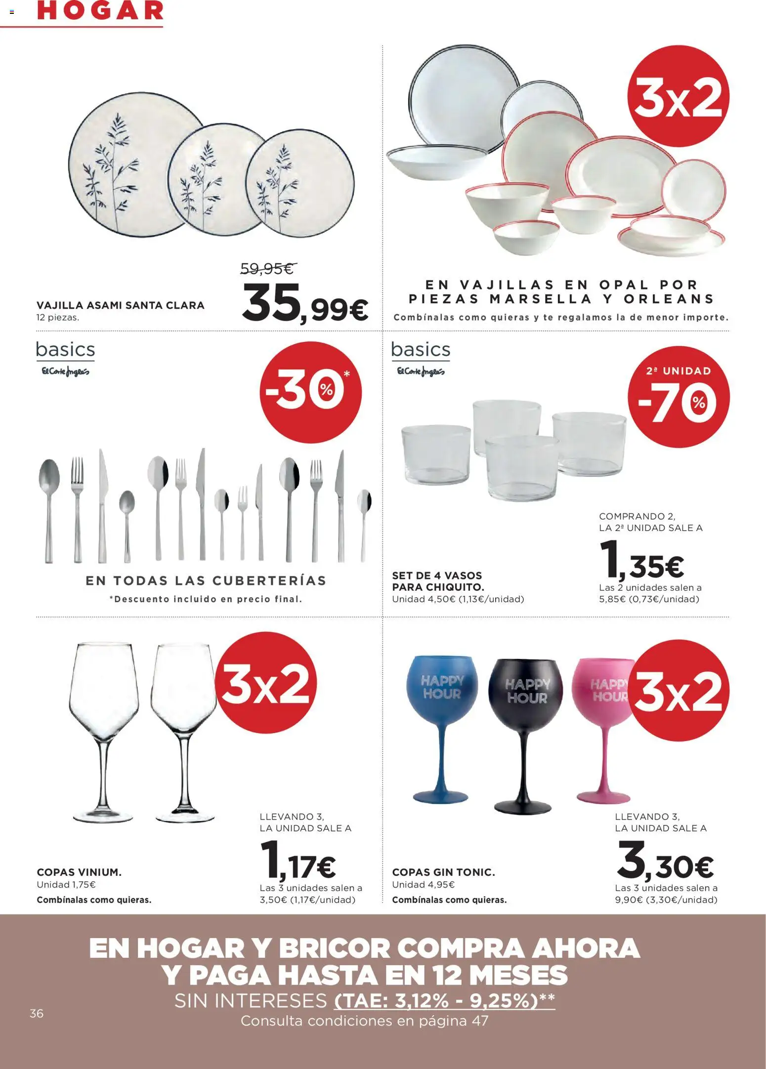 Hipercor catálogo │ válido desde el 26.02.2026 | Página: 36 | Productos: Vasos, Té, Βρεφικό κρεβάτι