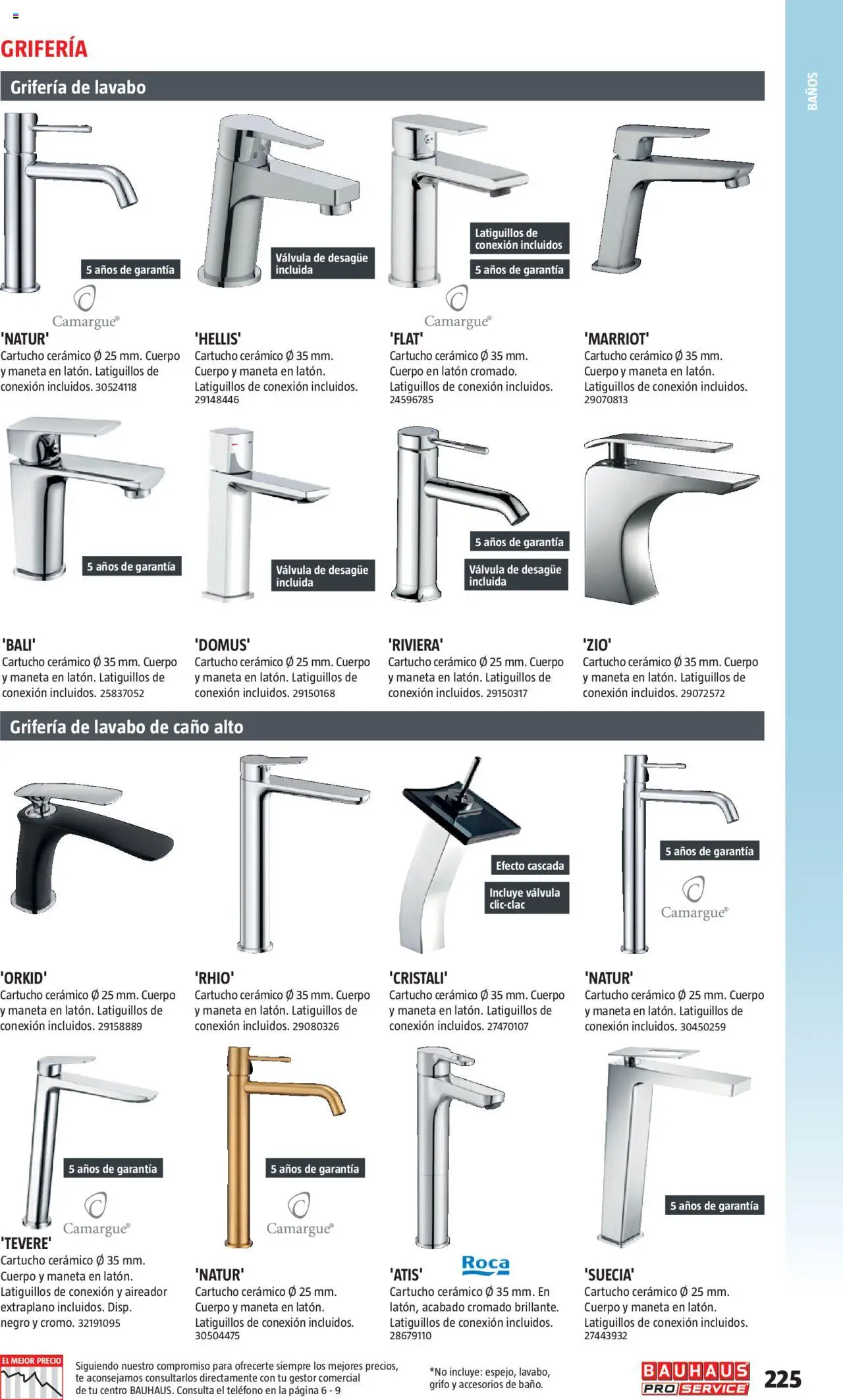 Bauhaus - ProService  │ válido desde el 24.02.2025 | Página: 225 | Productos: Té, Teléfono, Lavabo