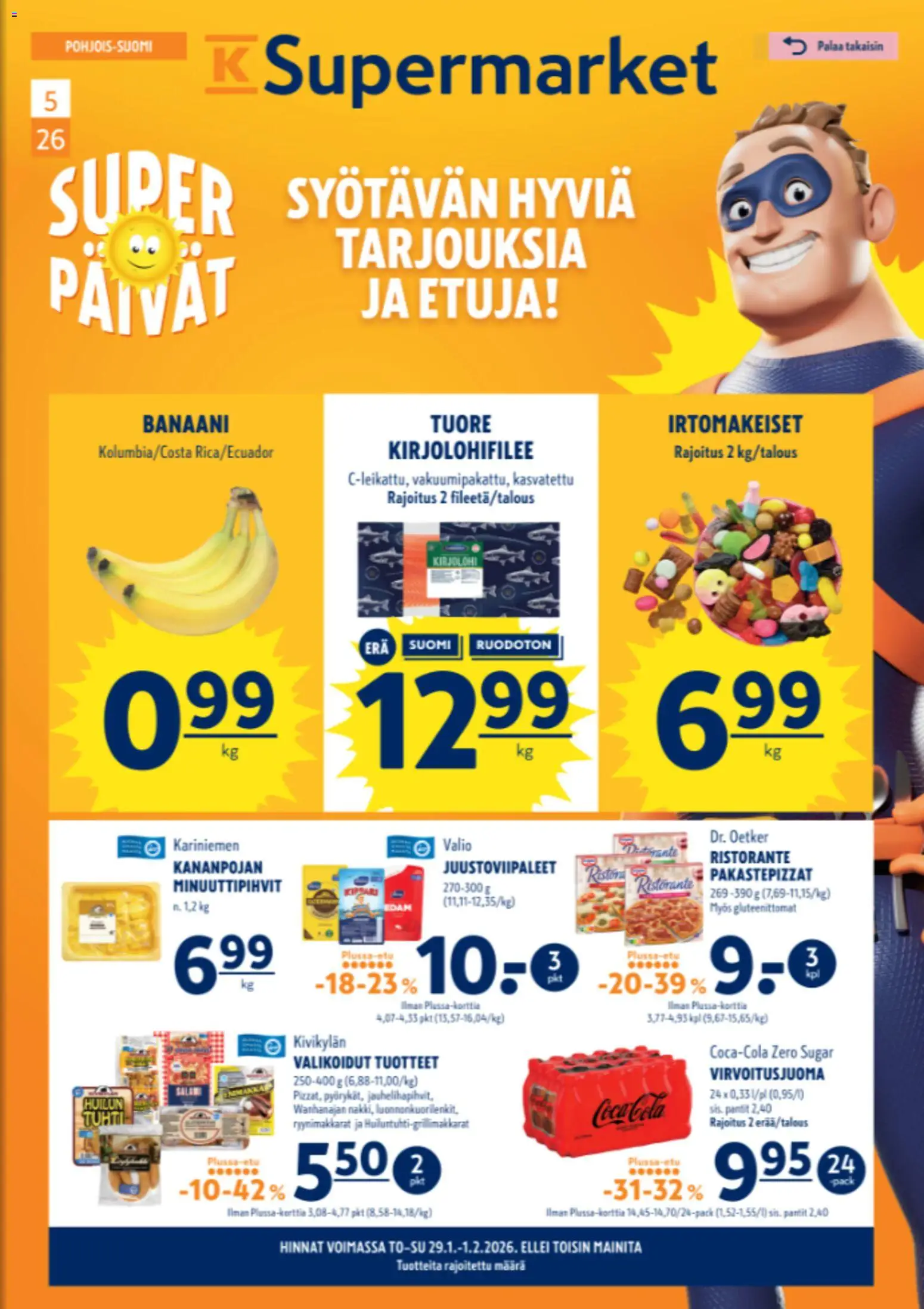 K-Supermarket tarjoukset – voimassa 29.01.2026 alkaen | Sivu: 1