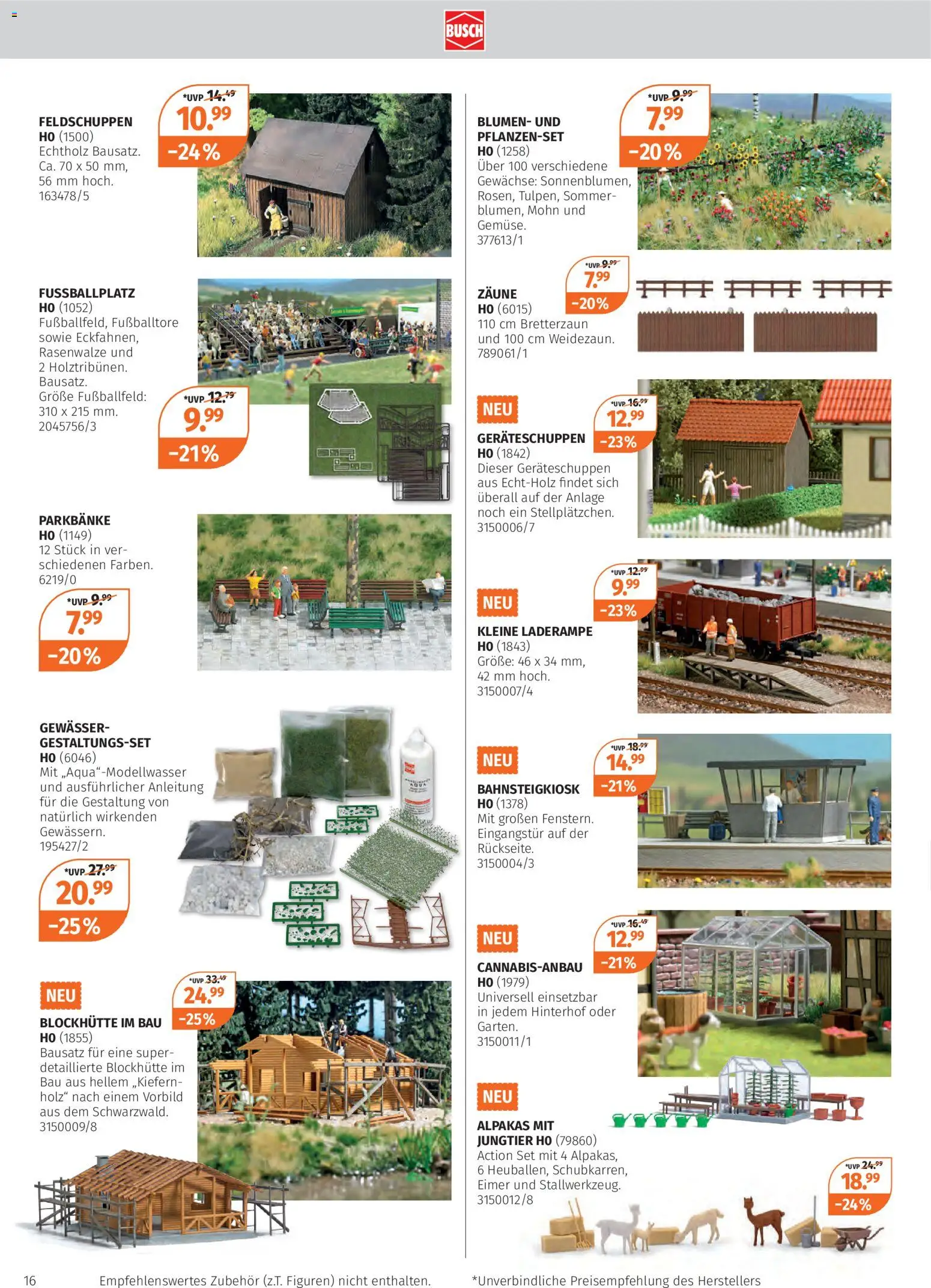 Müller Modell-Eisenbahn 2025 – gültig ab 27.10.2025 | Seite: 16 | Produkte: Blumen