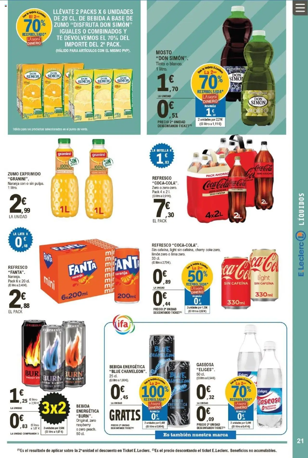E.Leclerc folleto │ válido desde el 07.10.2025 | Página: 21 | Productos: Lima, Ροζ πιπέρι, Té, Gaseosa