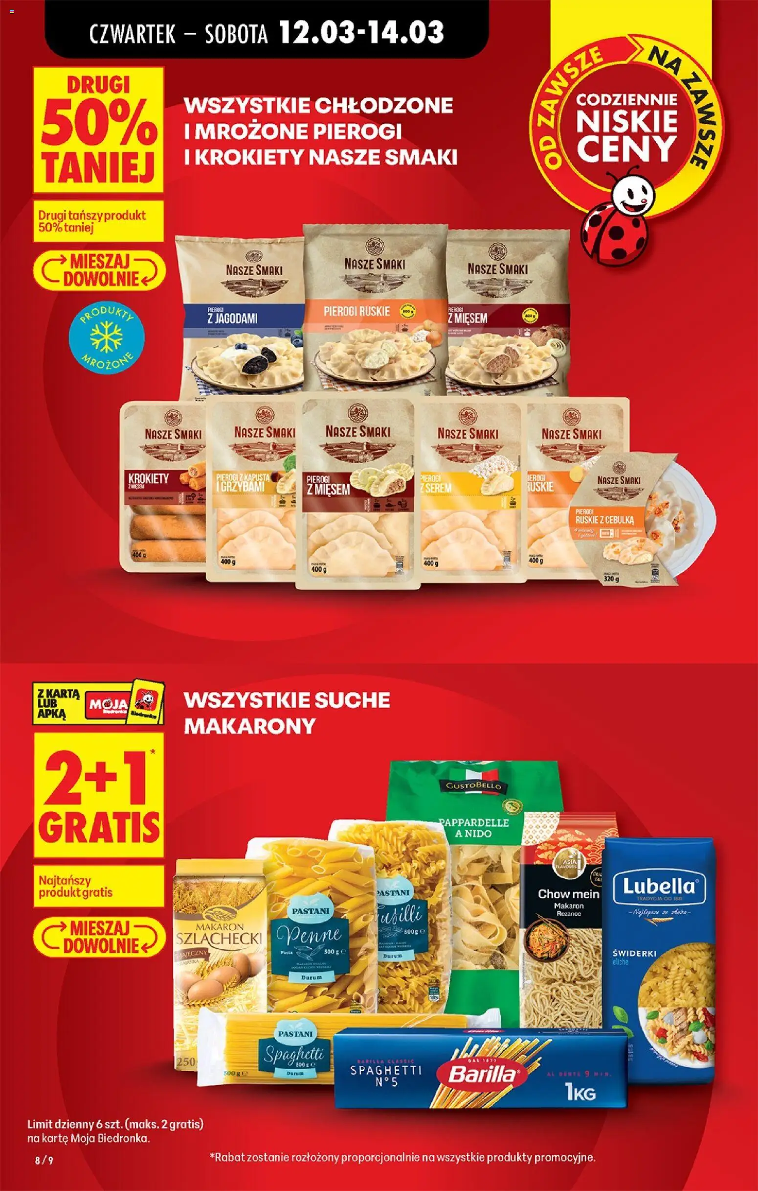 Biedronka Polsko leták - Codziennie niskie ceny od 12.03.2026 | Strana: 14 | Produkty: Penne, Kapusta, Makarony