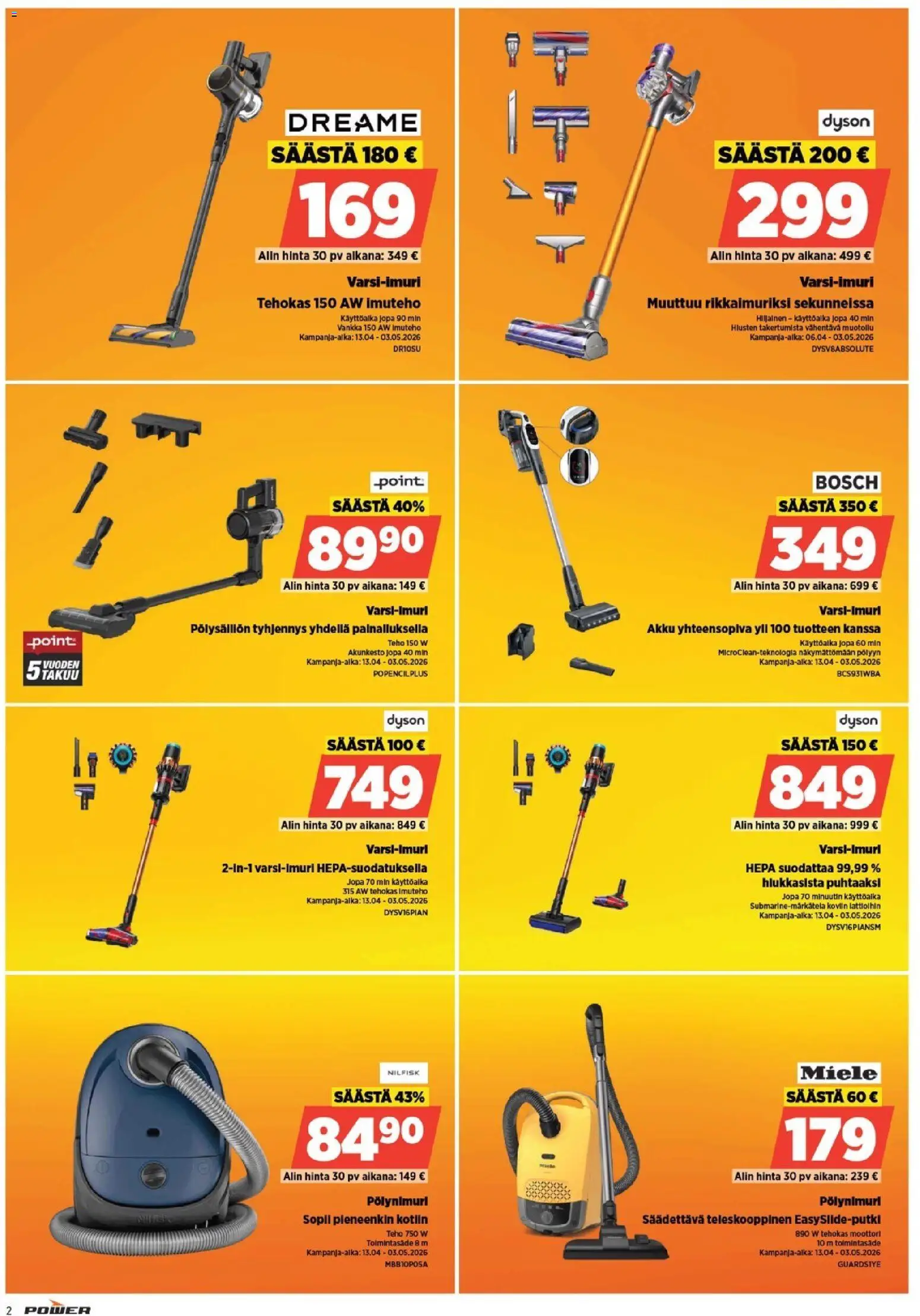 Power tarjoukset – voimassa 18.04.2026 alkaen | Sivu: 2 | Tuotteet: Akku